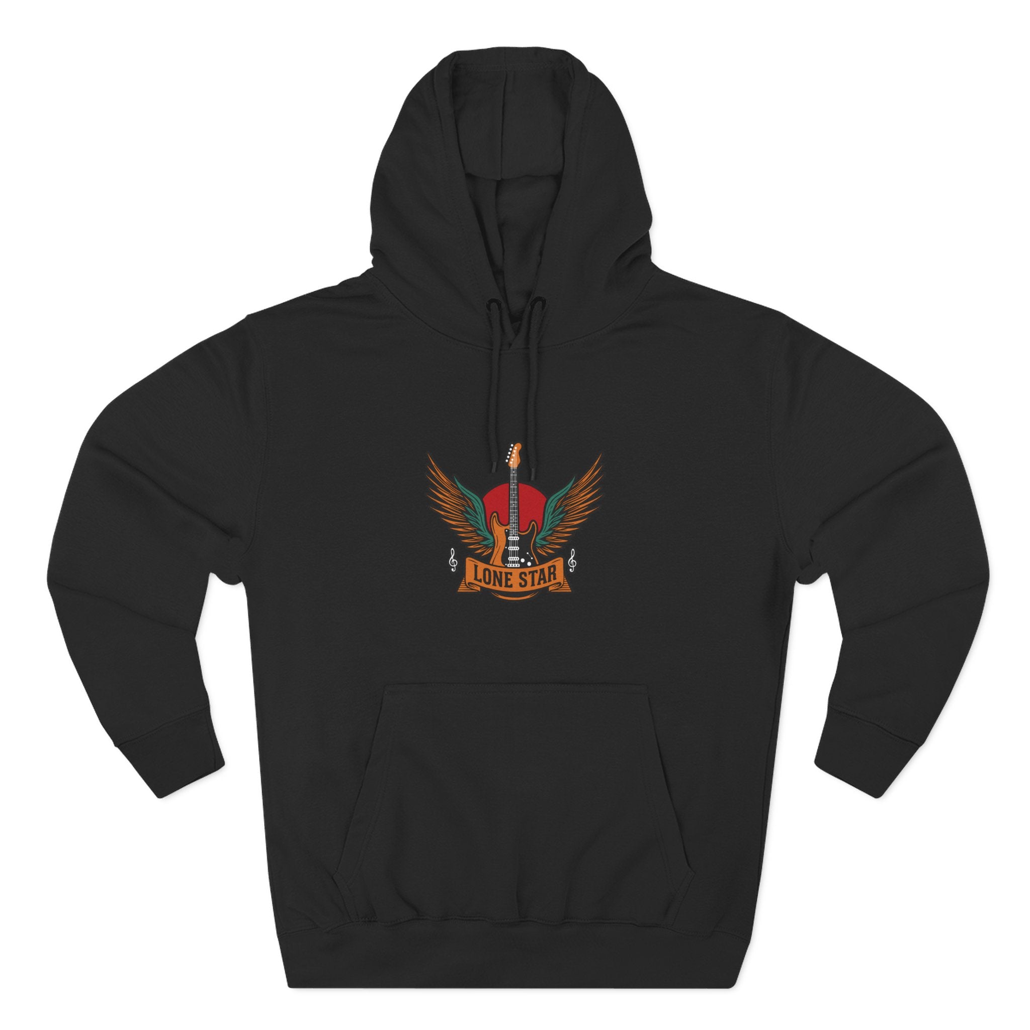 Lone Eagle Fleece Hoodie, Casual Comfort Wear, Unisex Gift, Cozy Layer, Perfect for Autumn, Everyday Style