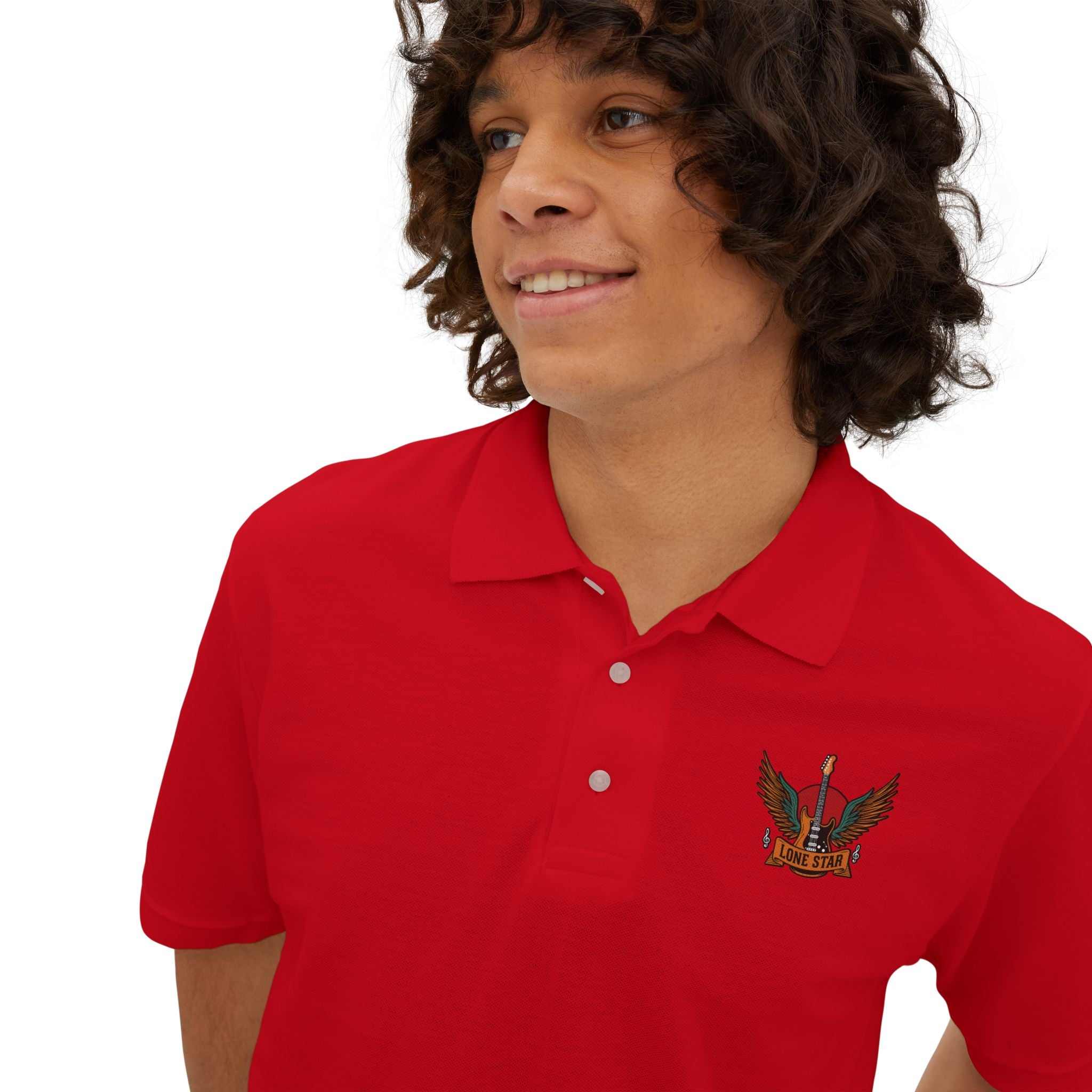 Men's Piqué Polo Shirt - Eagle Design, Casual or Golf Wear, Great Gift for Men, Birthday, Father's Day, Team Events