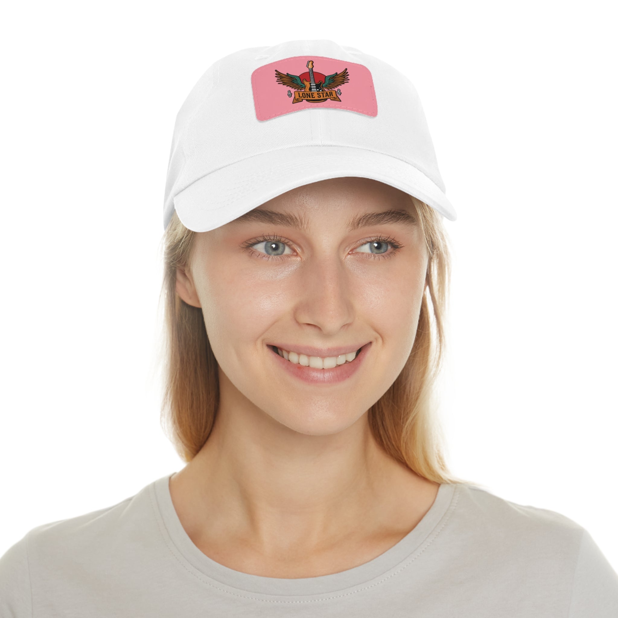 Stylish Dad Hat with Leather Lone Star Patch, Casual Men's Cap, Gift for Fathers, Summer Outings, Everyday Wear