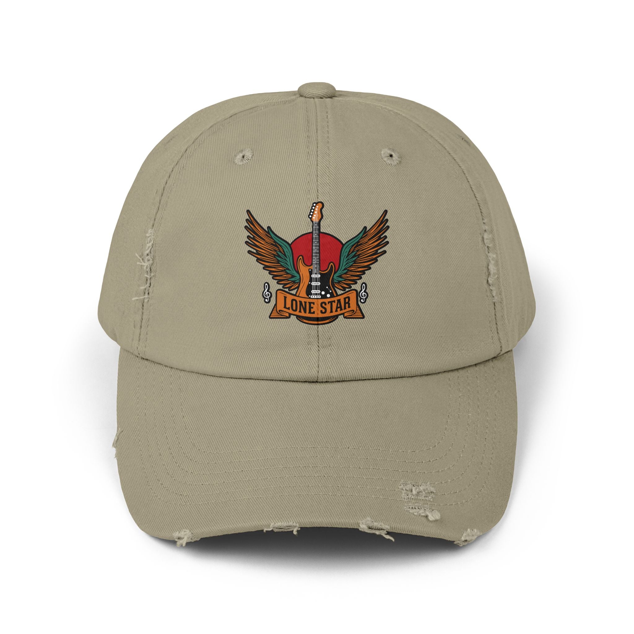 Lone Star Distressed Cap, Unisex Distressed Hat, Vintage Cap, Music Lover Gift, Casual Style, Festival Accessory