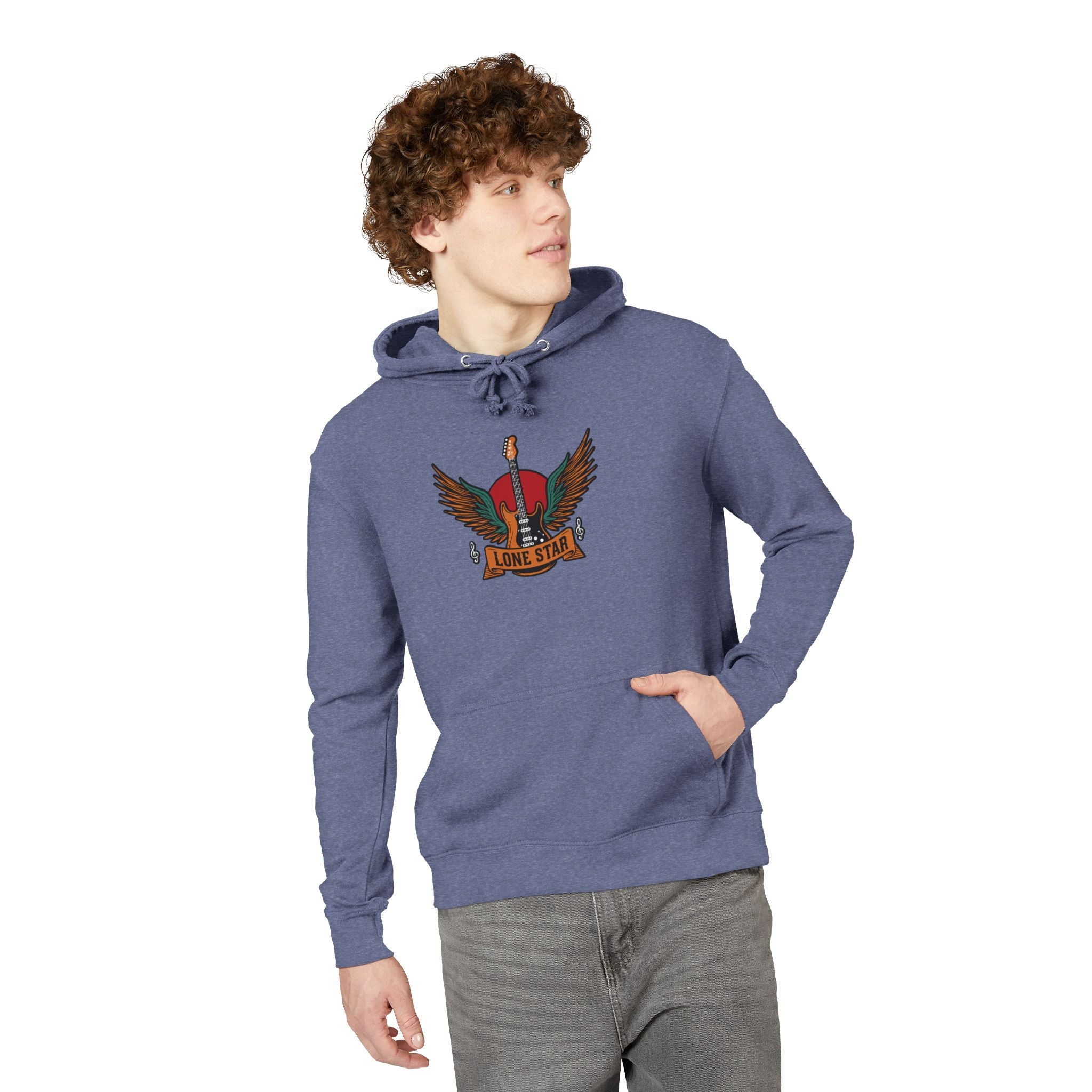 Lone Star Unisex French Terry Hoodie, Cozy Sweatshirt, Texas Pride Apparel, Gift for Him, Casual Wear, Fall Layering