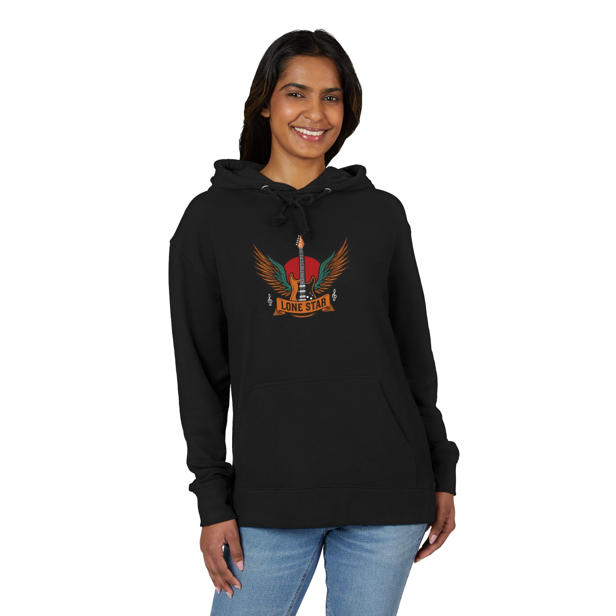 Lone Star Unisex French Terry Hoodie, Cozy Sweatshirt, Texas Pride Apparel, Gift for Him, Casual Wear, Fall Layering