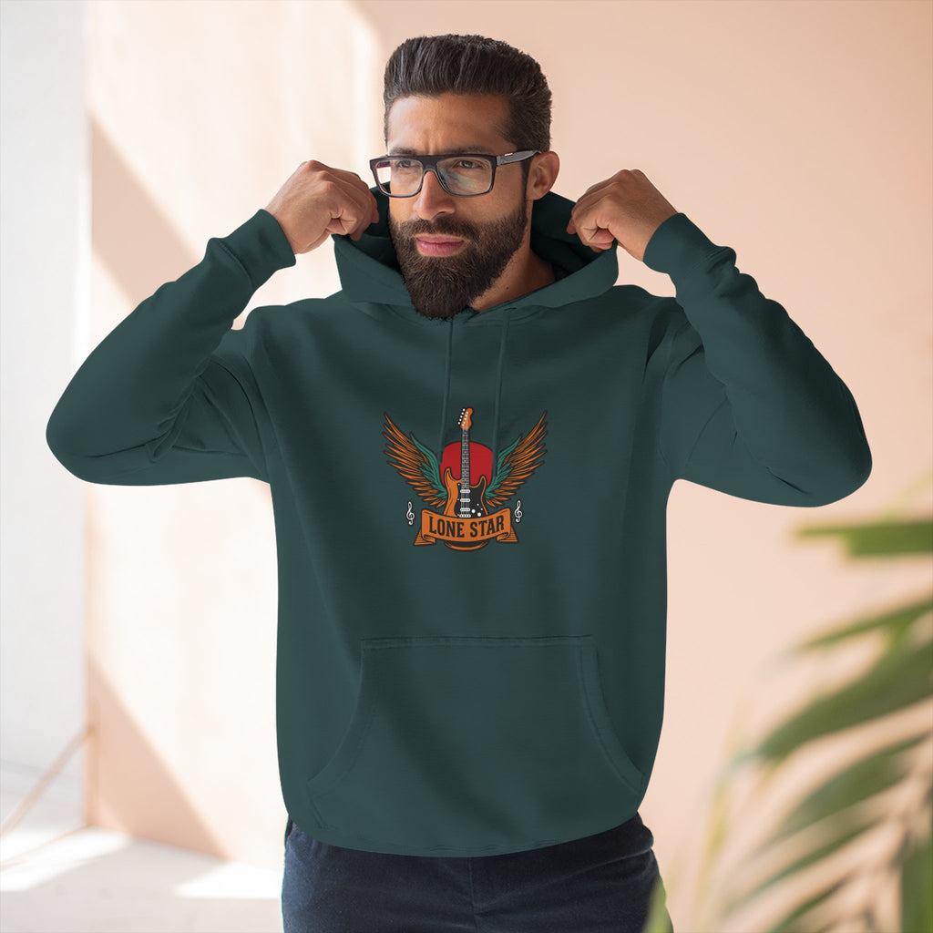 Lone Eagle Fleece Hoodie, Casual Comfort Wear, Unisex Gift, Cozy Layer, Perfect for Autumn, Everyday Style