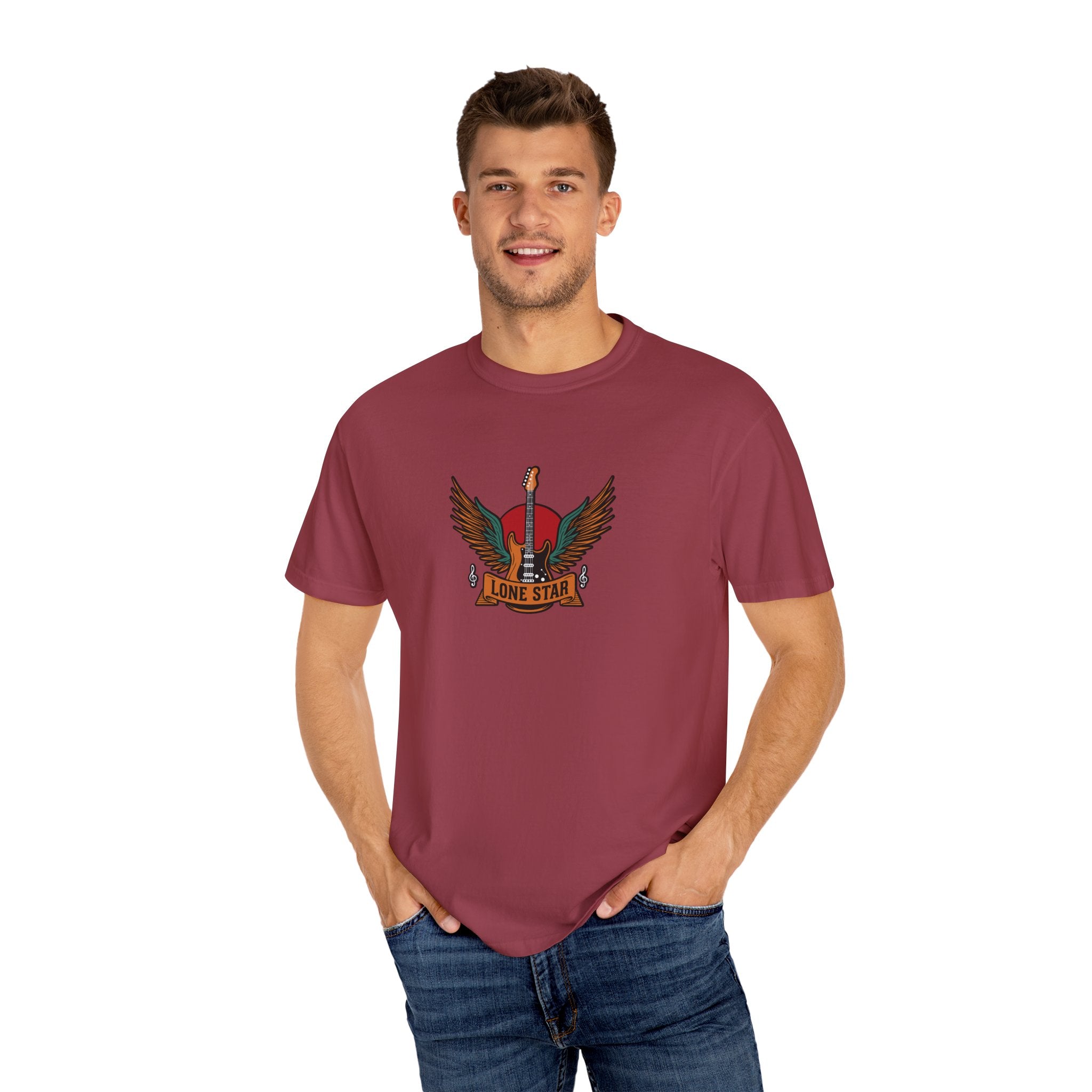 Lone Star Unisex Garment-Dyed T-Shirt, Casual Tee, Gift for Texas Lovers, Vintage Style, Comfortable Everyday Shirt, Great for Festivals