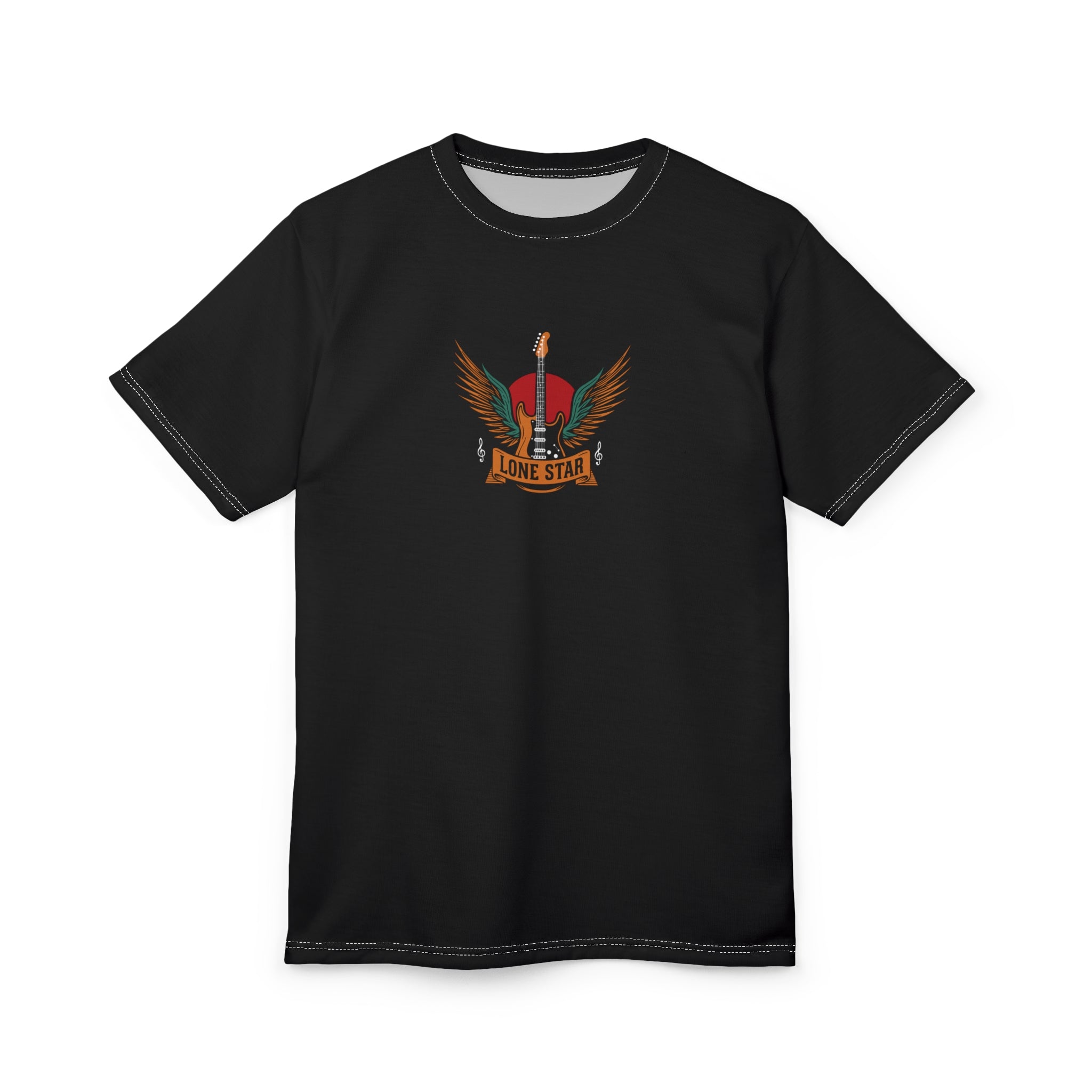 Lone Star Graphic Tee, Unisex Cut & Sew T-Shirt, Music Lover Gift, Casual Wear, Festival Outfit, Unique Design