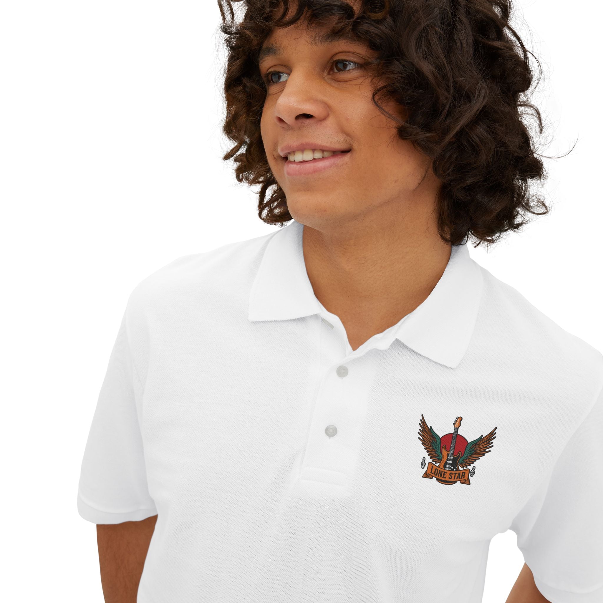 Men's Piqué Polo Shirt - Eagle Design, Casual or Golf Wear, Great Gift for Men, Birthday, Father's Day, Team Events
