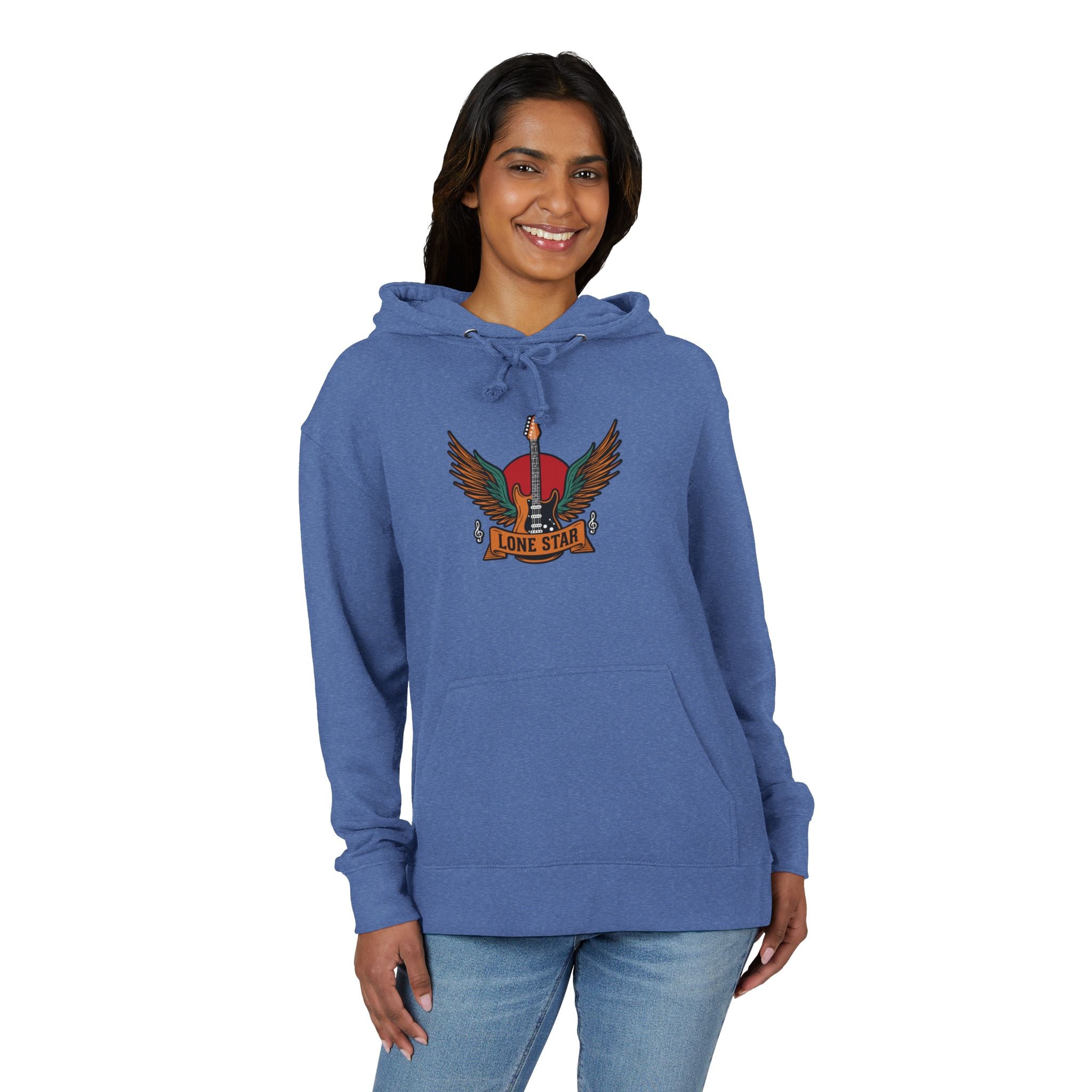 Lone Star Unisex French Terry Hoodie, Cozy Sweatshirt, Texas Pride Apparel, Gift for Him, Casual Wear, Fall Layering