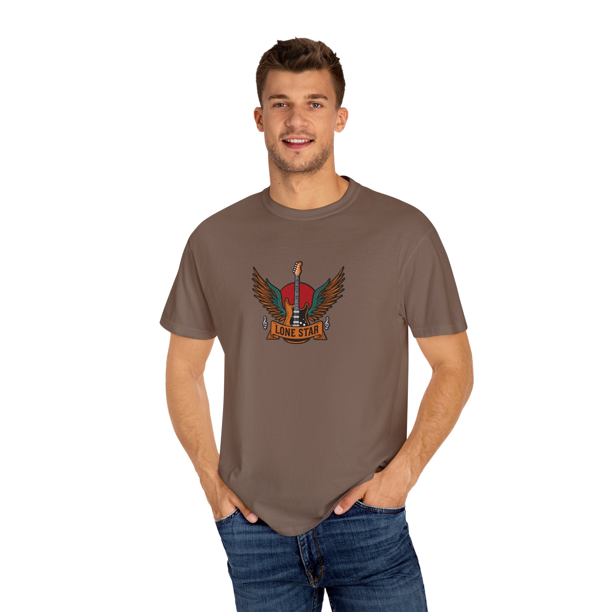 Lone Star Unisex Garment-Dyed T-Shirt, Casual Tee, Gift for Texas Lovers, Vintage Style, Comfortable Everyday Shirt, Great for Festivals