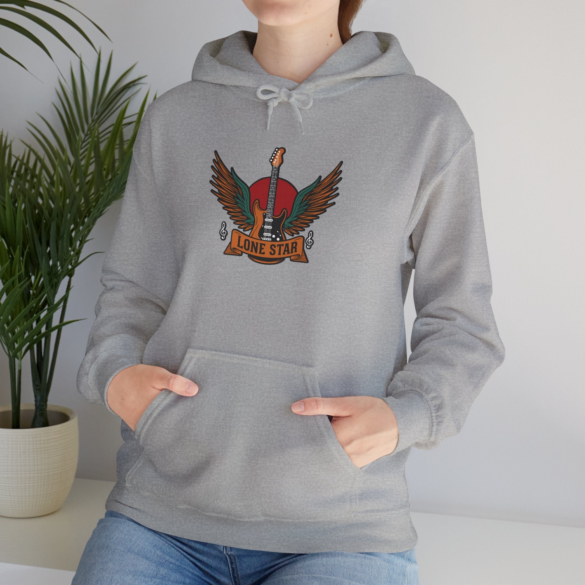 Lone Star Eagle Hoodie - Comfortable Unisex Hooded Sweatshirt, Texas Pride Apparel, Casual Streetwear, Cozy Gift for Music Lovers, [...]