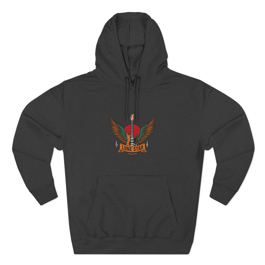 Lone Eagle Fleece Hoodie, Casual Comfort Wear, Unisex Gift, Cozy Layer, Perfect for Autumn, Everyday Style