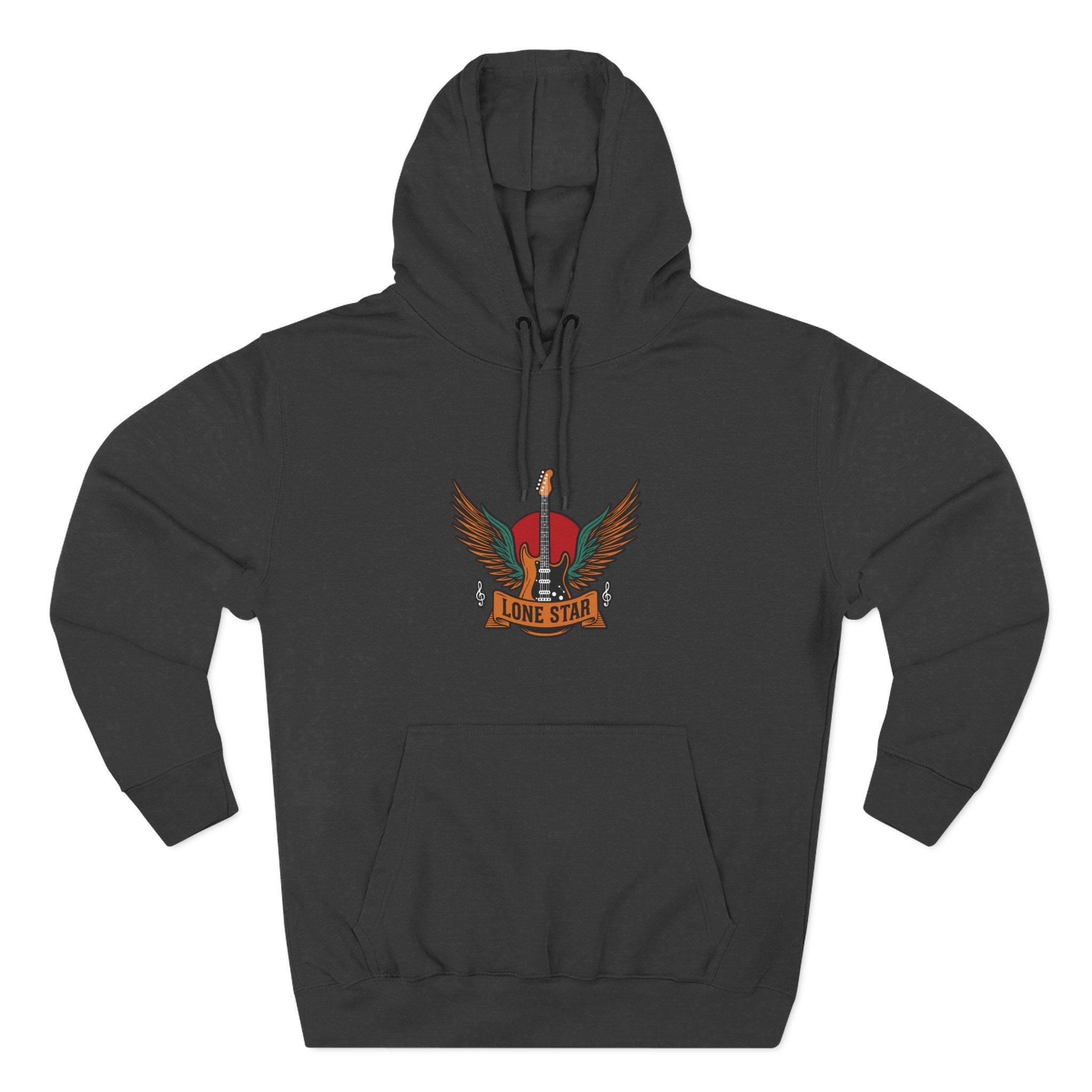 Lone Eagle Fleece Hoodie, Casual Comfort Wear, Unisex Gift, Cozy Layer, Perfect for Autumn, Everyday Style