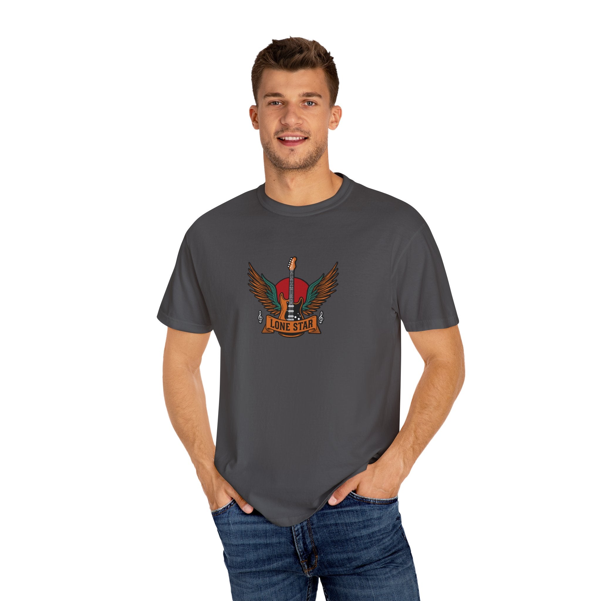 Lone Star Unisex Garment-Dyed T-Shirt, Casual Tee, Gift for Texas Lovers, Vintage Style, Comfortable Everyday Shirt, Great for Festivals