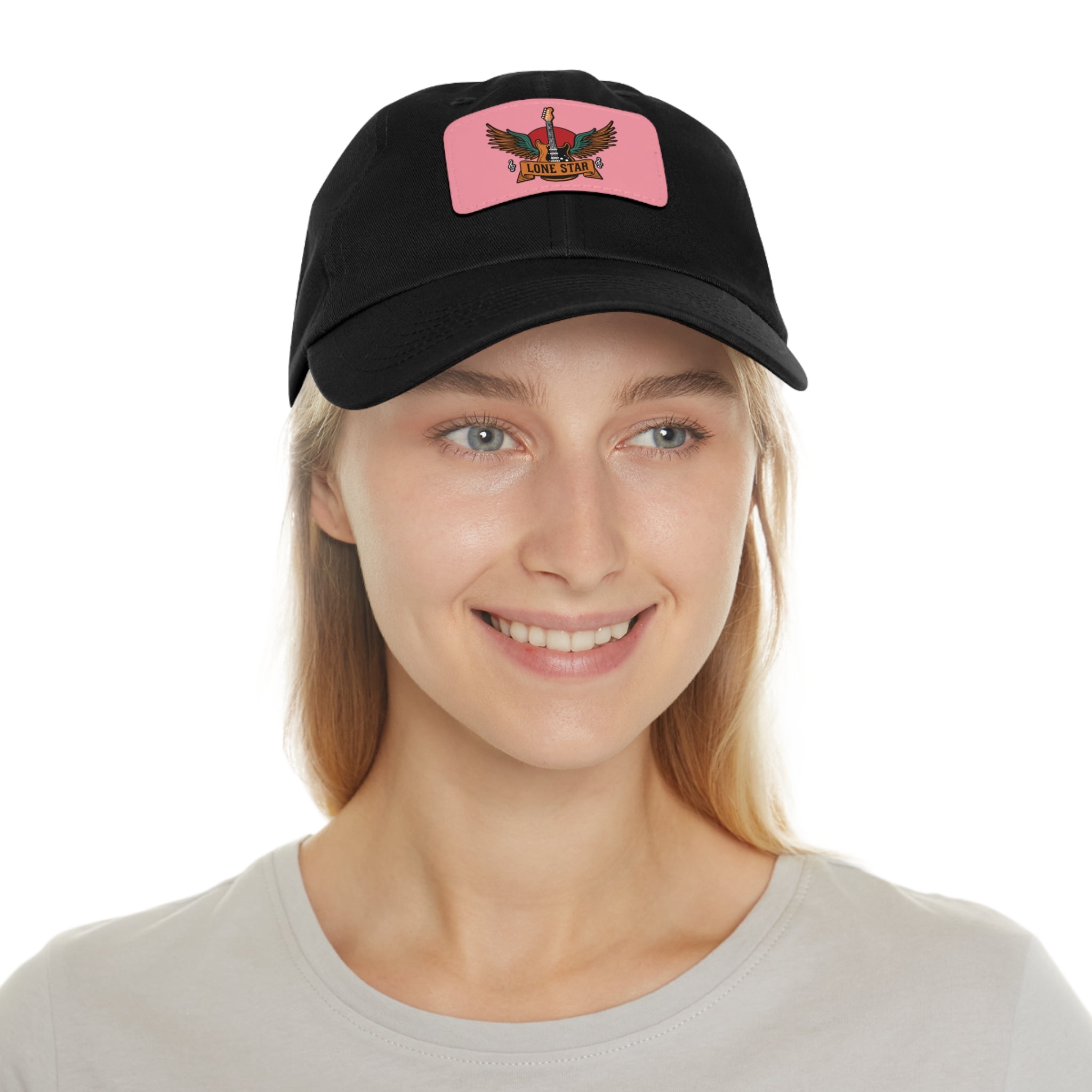 Stylish Dad Hat with Leather Lone Star Patch, Casual Men's Cap, Gift for Fathers, Summer Outings, Everyday Wear