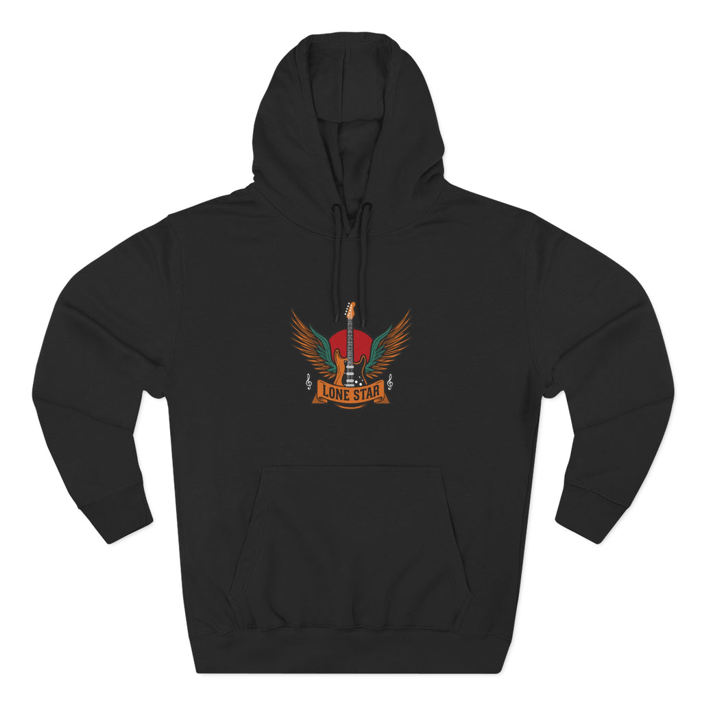 Lone Eagle Fleece Hoodie, Casual Comfort Wear, Unisex Gift, Cozy Layer, Perfect for Autumn, Everyday Style