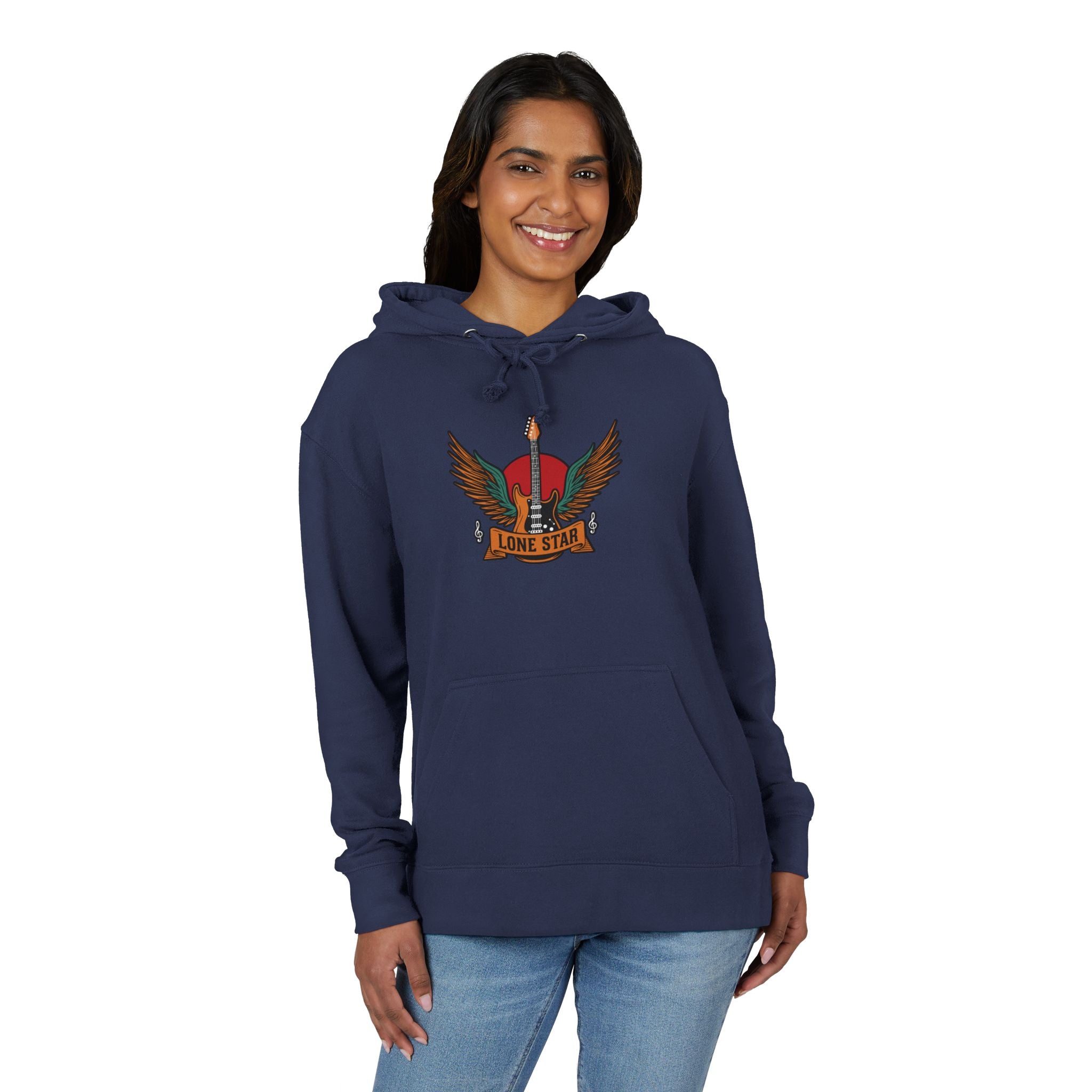 Lone Star Unisex French Terry Hoodie, Cozy Sweatshirt, Texas Pride Apparel, Gift for Him, Casual Wear, Fall Layering