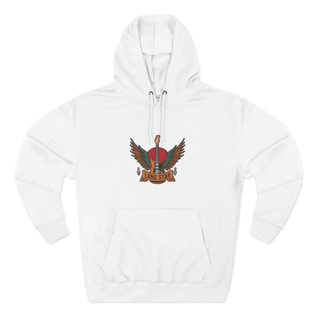 Lone Eagle Fleece Hoodie, Casual Comfort Wear, Unisex Gift, Cozy Layer, Perfect for Autumn, Everyday Style