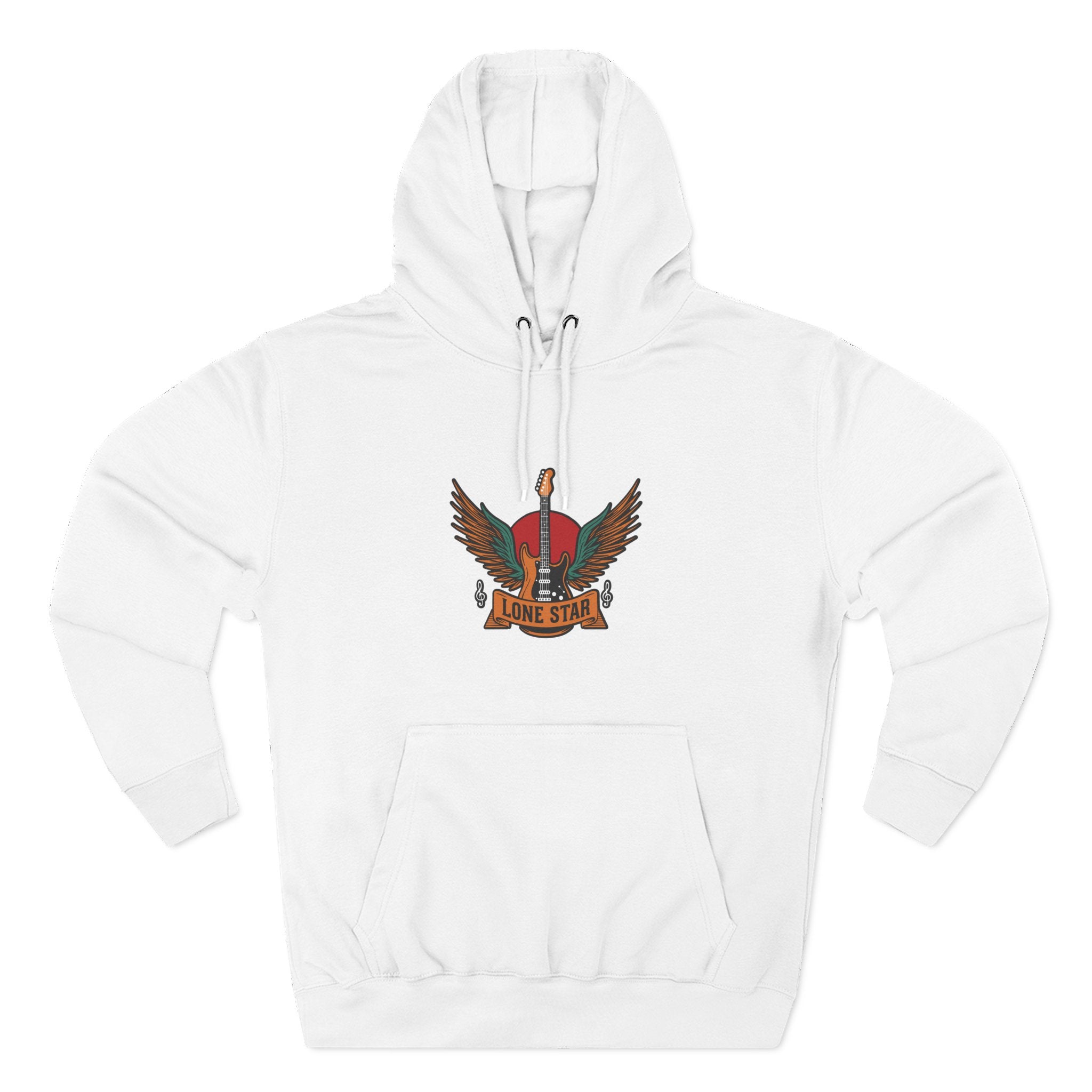 Lone Eagle Fleece Hoodie, Casual Comfort Wear, Unisex Gift, Cozy Layer, Perfect for Autumn, Everyday Style