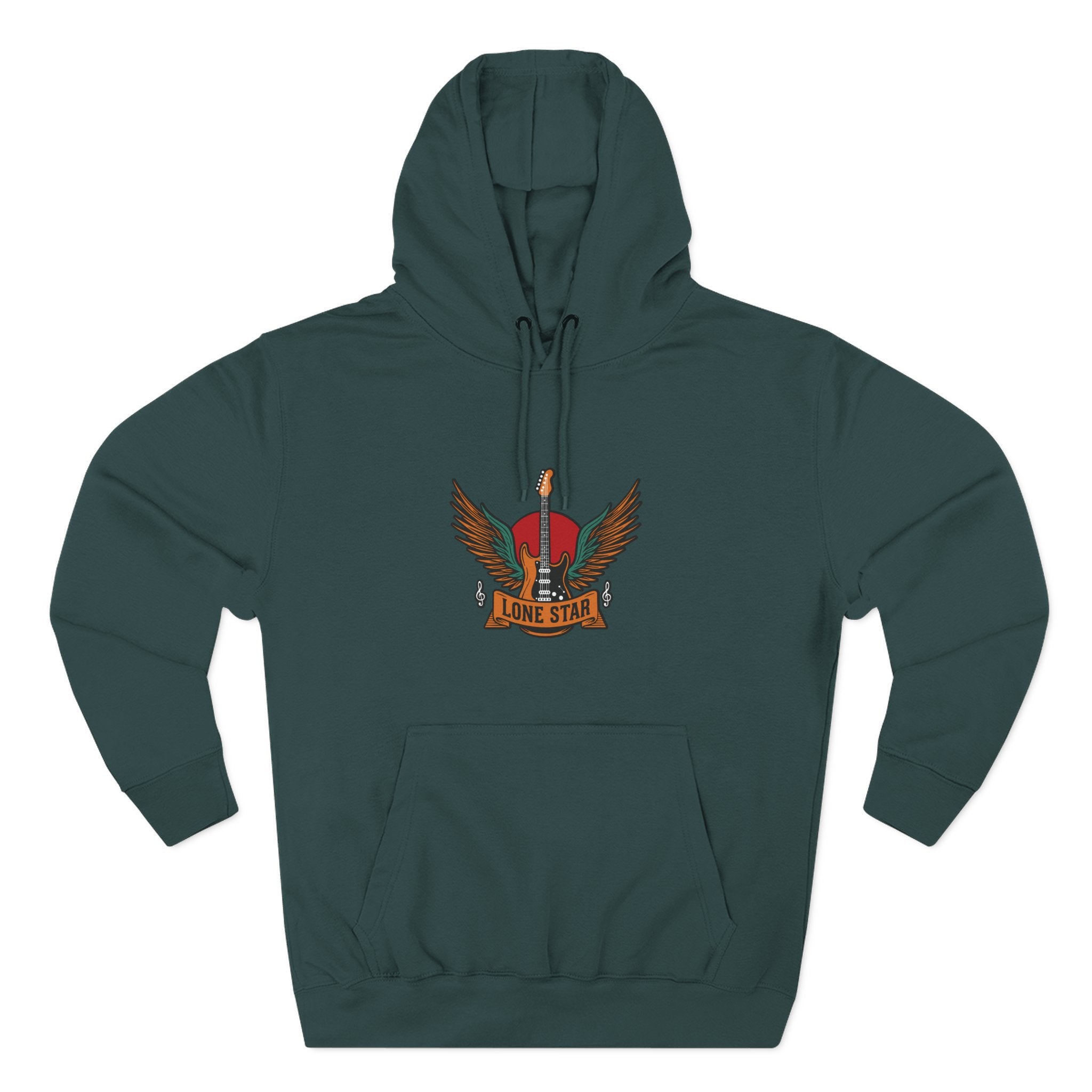 Lone Eagle Fleece Hoodie, Casual Comfort Wear, Unisex Gift, Cozy Layer, Perfect for Autumn, Everyday Style