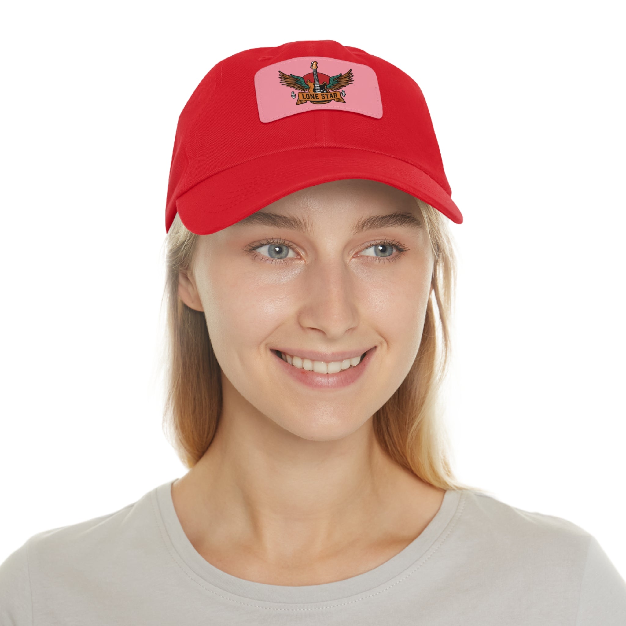 Stylish Dad Hat with Leather Lone Star Patch, Casual Men's Cap, Gift for Fathers, Summer Outings, Everyday Wear