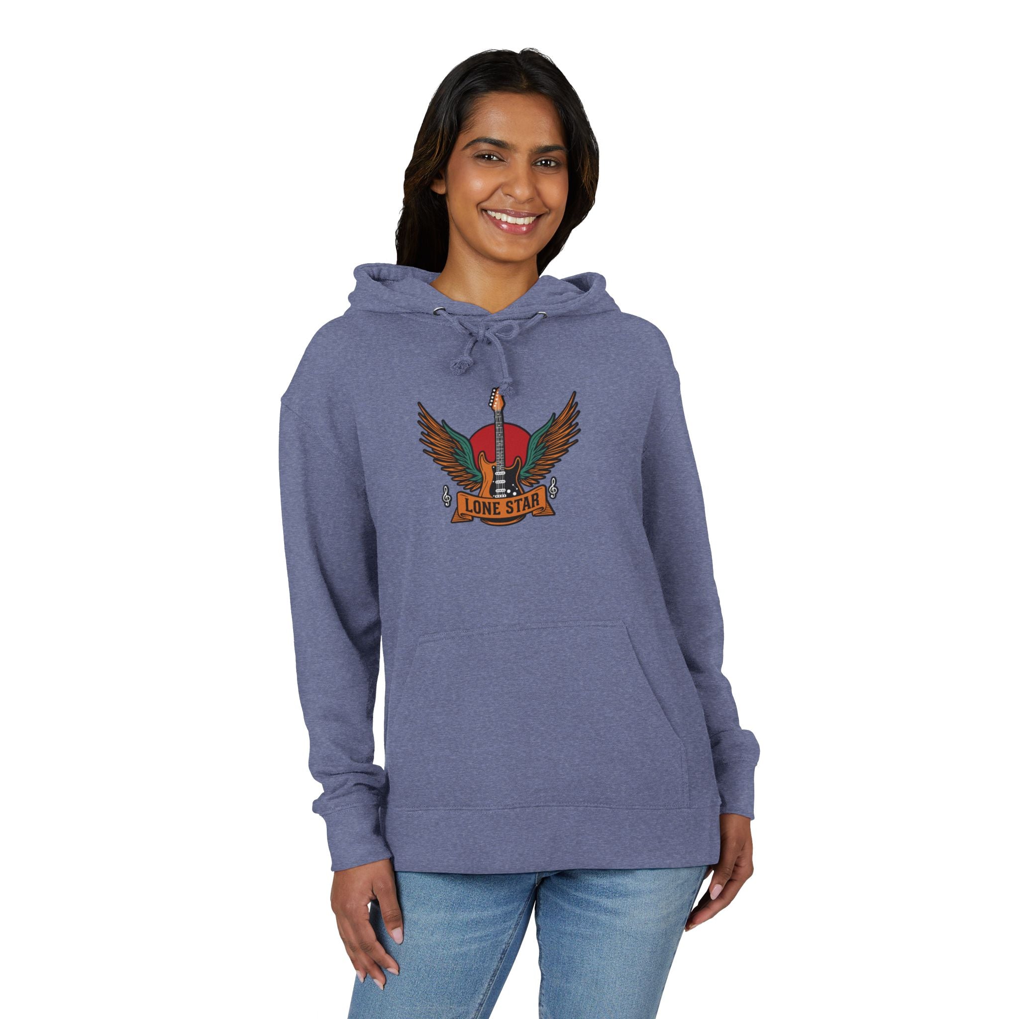 Lone Star Unisex French Terry Hoodie, Cozy Sweatshirt, Texas Pride Apparel, Gift for Him, Casual Wear, Fall Layering