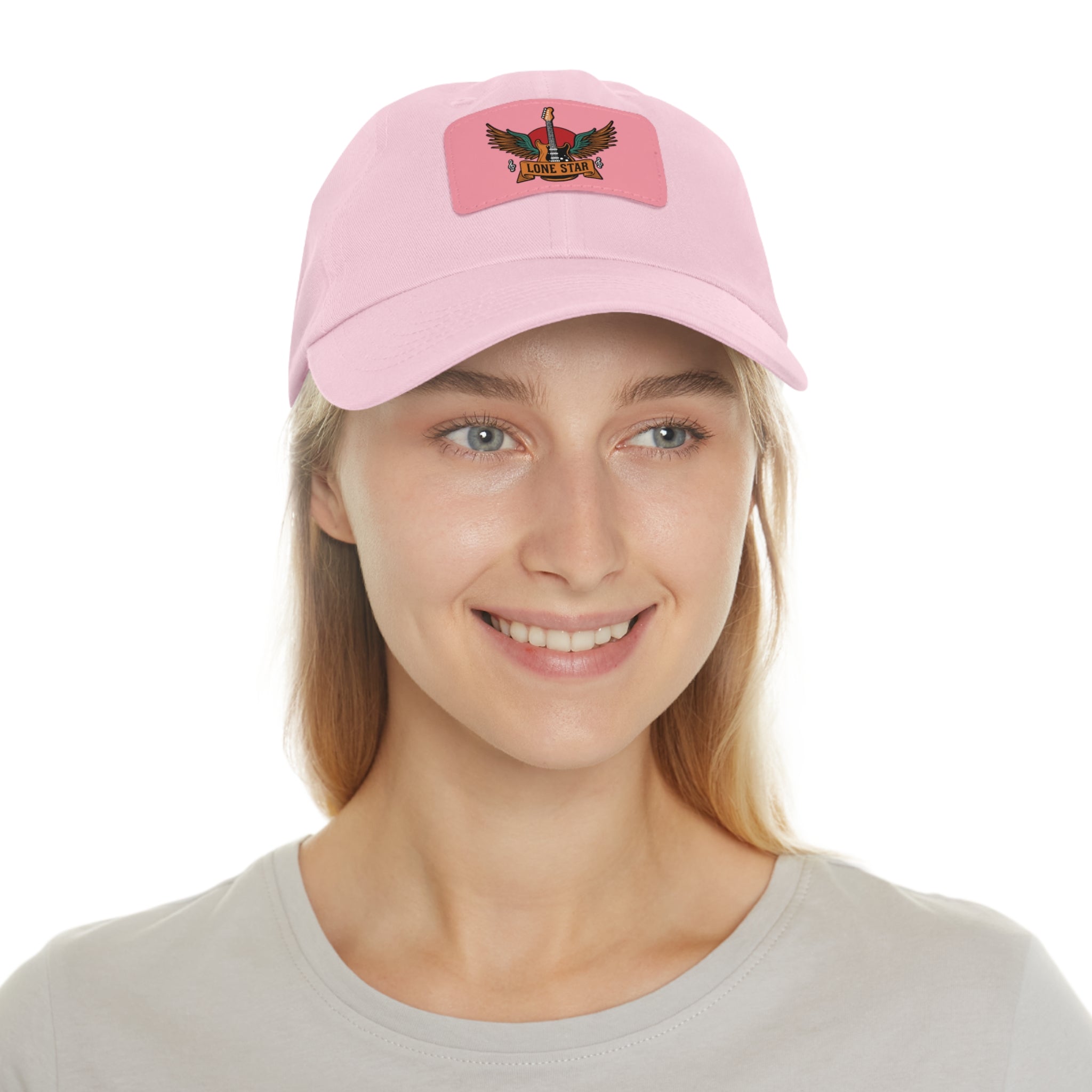 Stylish Dad Hat with Leather Lone Star Patch, Casual Men's Cap, Gift for Fathers, Summer Outings, Everyday Wear