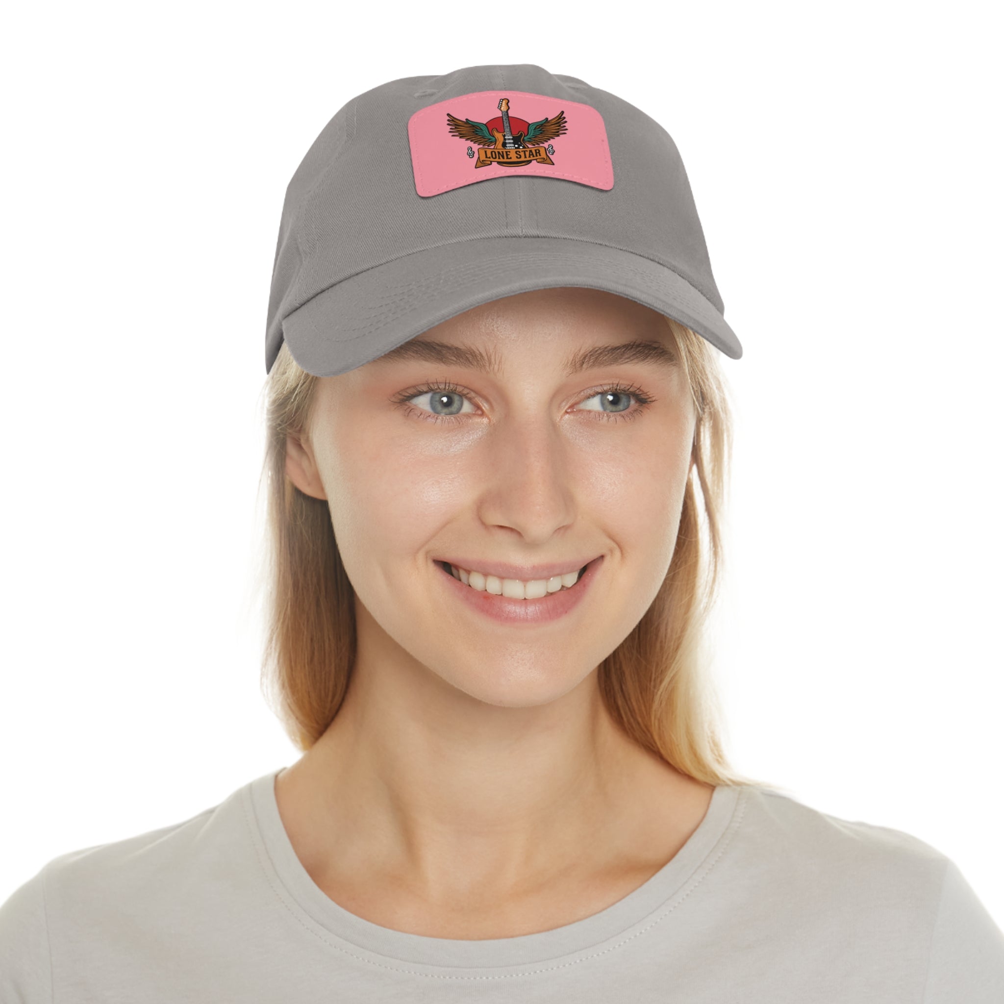 Stylish Dad Hat with Leather Lone Star Patch, Casual Men's Cap, Gift for Fathers, Summer Outings, Everyday Wear