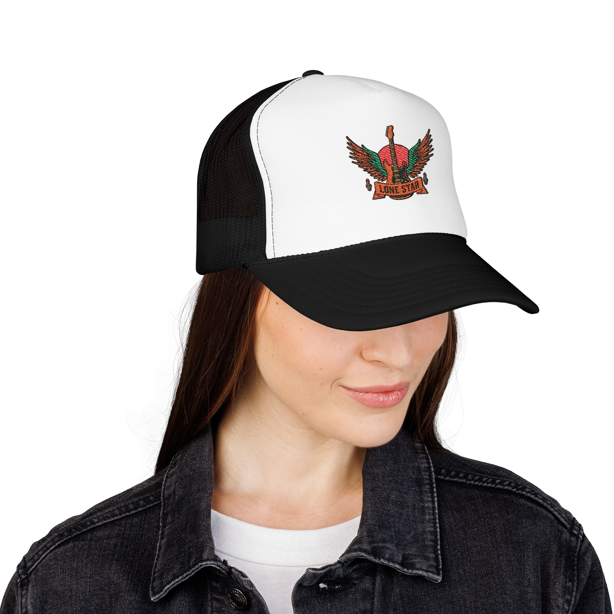 Vibrant Embroidered Foam Trucker Hat | Perfect for Festivals, Outdoors, Gifts, Casual Wear, Party Accessory