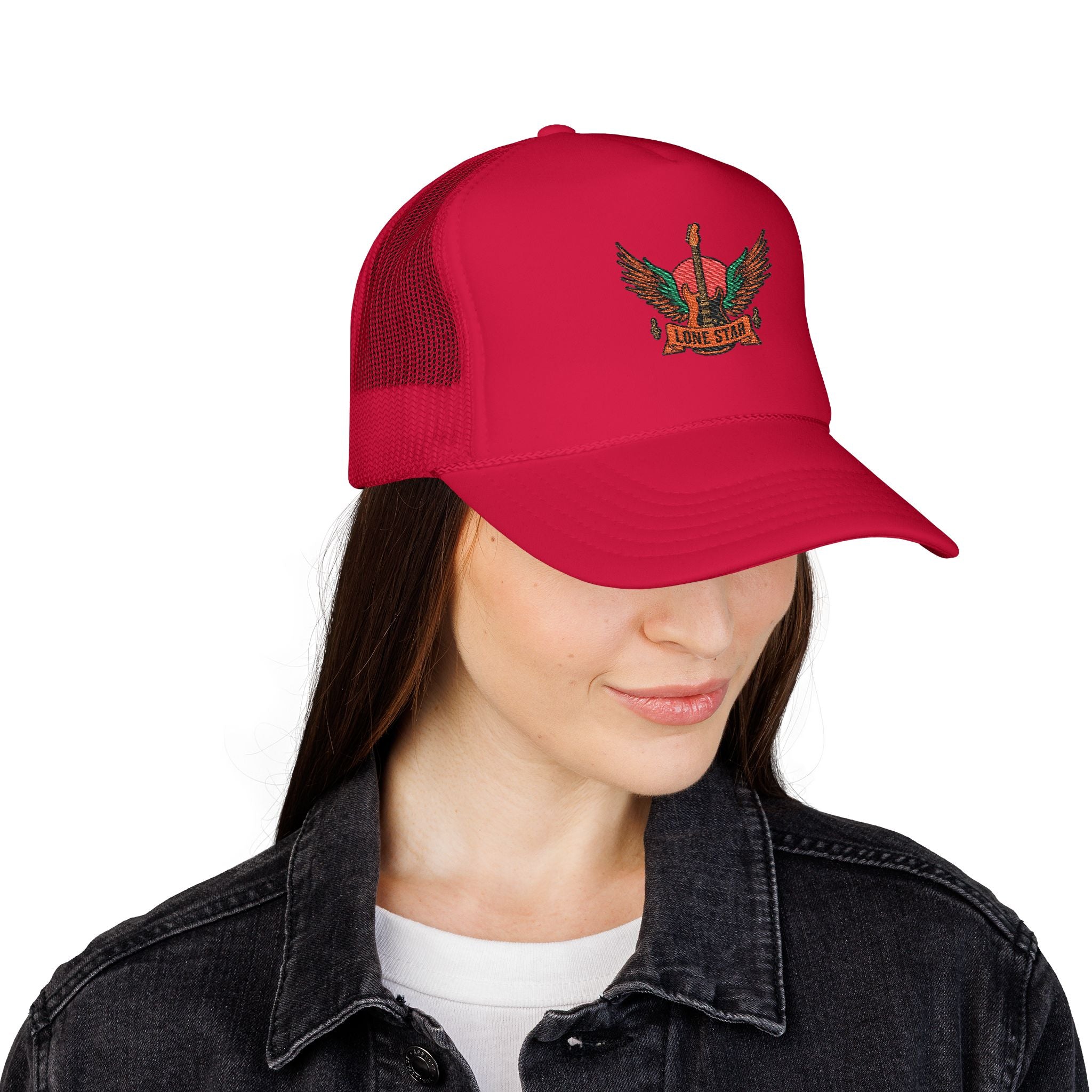 Vibrant Embroidered Foam Trucker Hat | Perfect for Festivals, Outdoors, Gifts, Casual Wear, Party Accessory
