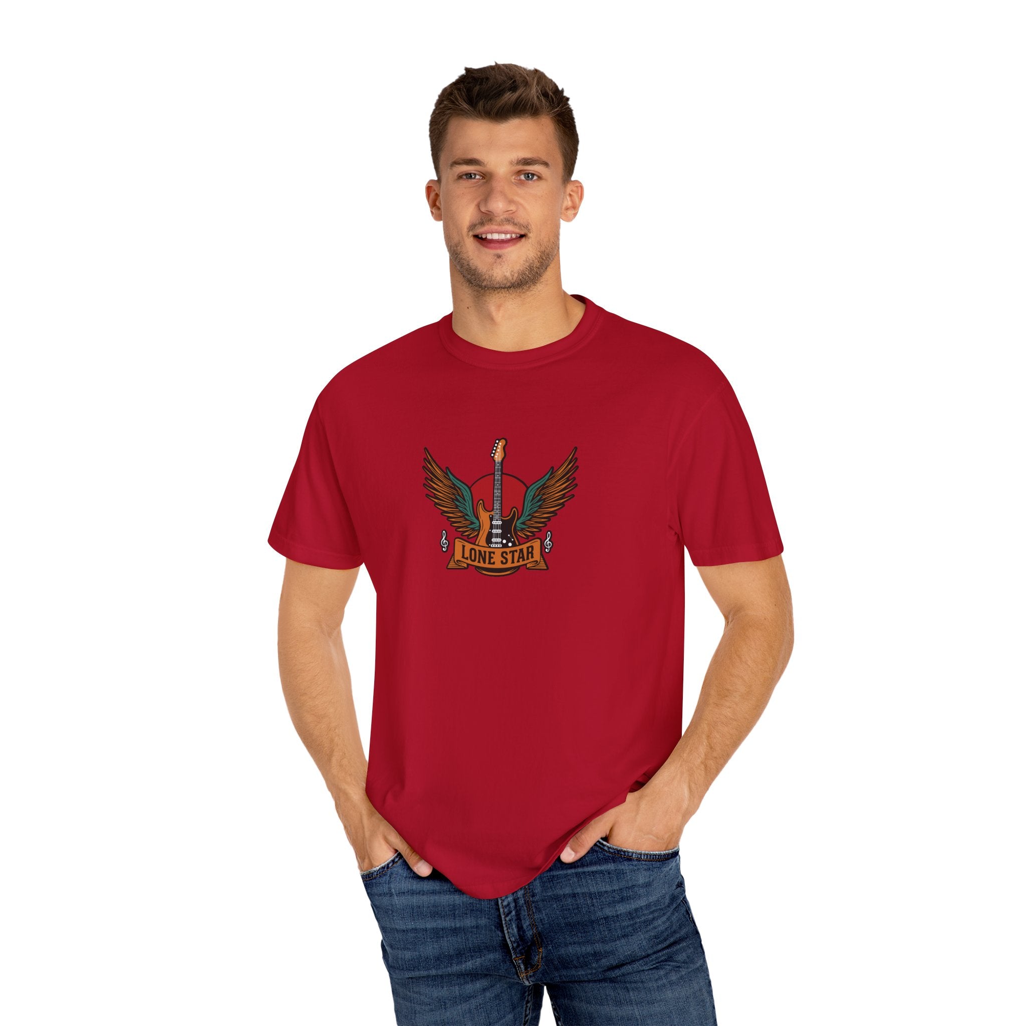Lone Star Unisex Garment-Dyed T-Shirt, Casual Tee, Gift for Texas Lovers, Vintage Style, Comfortable Everyday Shirt, Great for Festivals