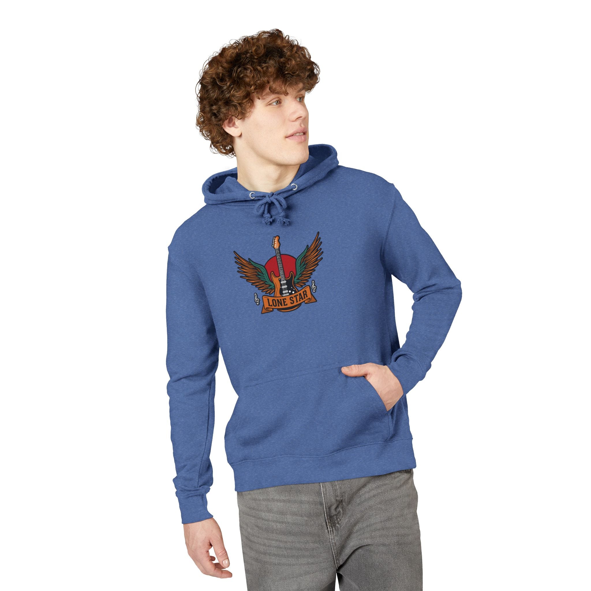 Lone Star Unisex French Terry Hoodie, Cozy Sweatshirt, Texas Pride Apparel, Gift for Him, Casual Wear, Fall Layering
