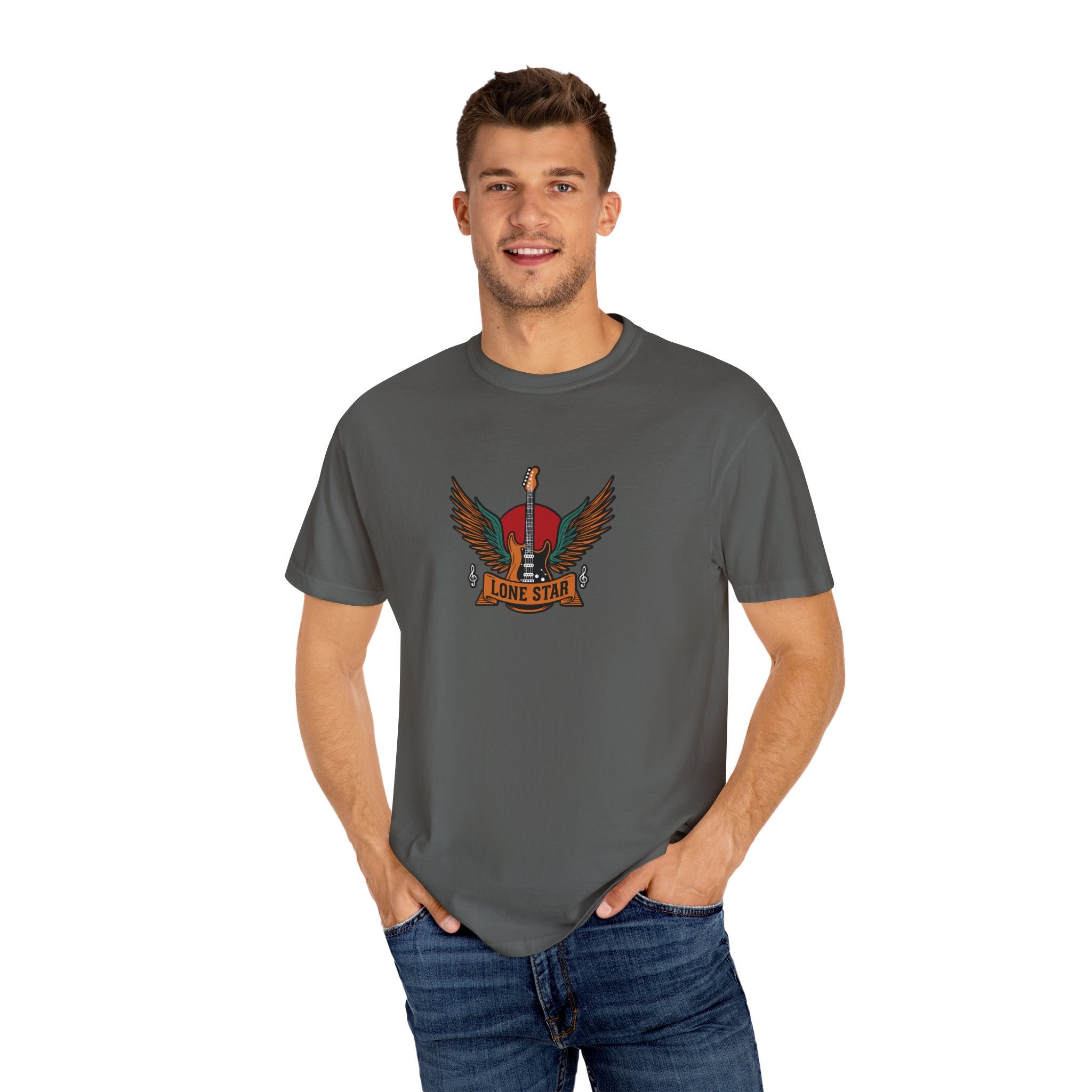 Lone Star Unisex Garment-Dyed T-Shirt, Casual Tee, Gift for Texas Lovers, Vintage Style, Comfortable Everyday Shirt, Great for Festivals