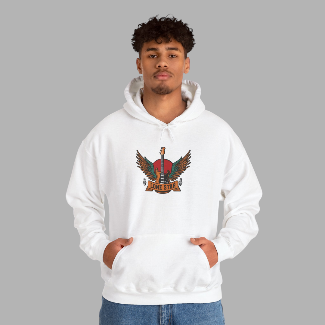 Lone Star Eagle Hoodie - Comfortable Unisex Hooded Sweatshirt, Texas Pride Apparel, Casual Streetwear, Cozy Gift for Music Lovers, [...]