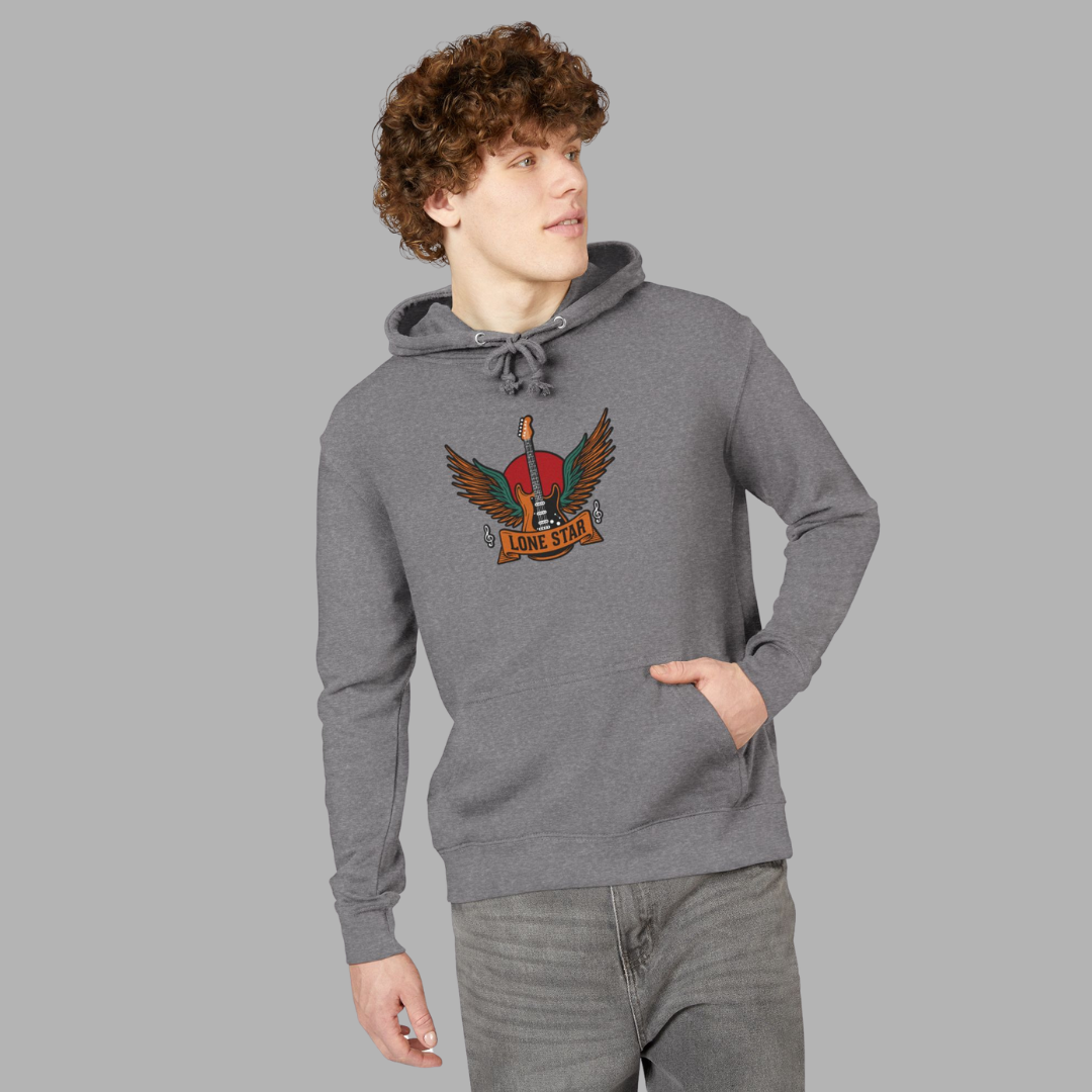 Lone Star Unisex French Terry Hoodie, Cozy Sweatshirt, Texas Pride Apparel, Gift for Him, Casual Wear, Fall Layering