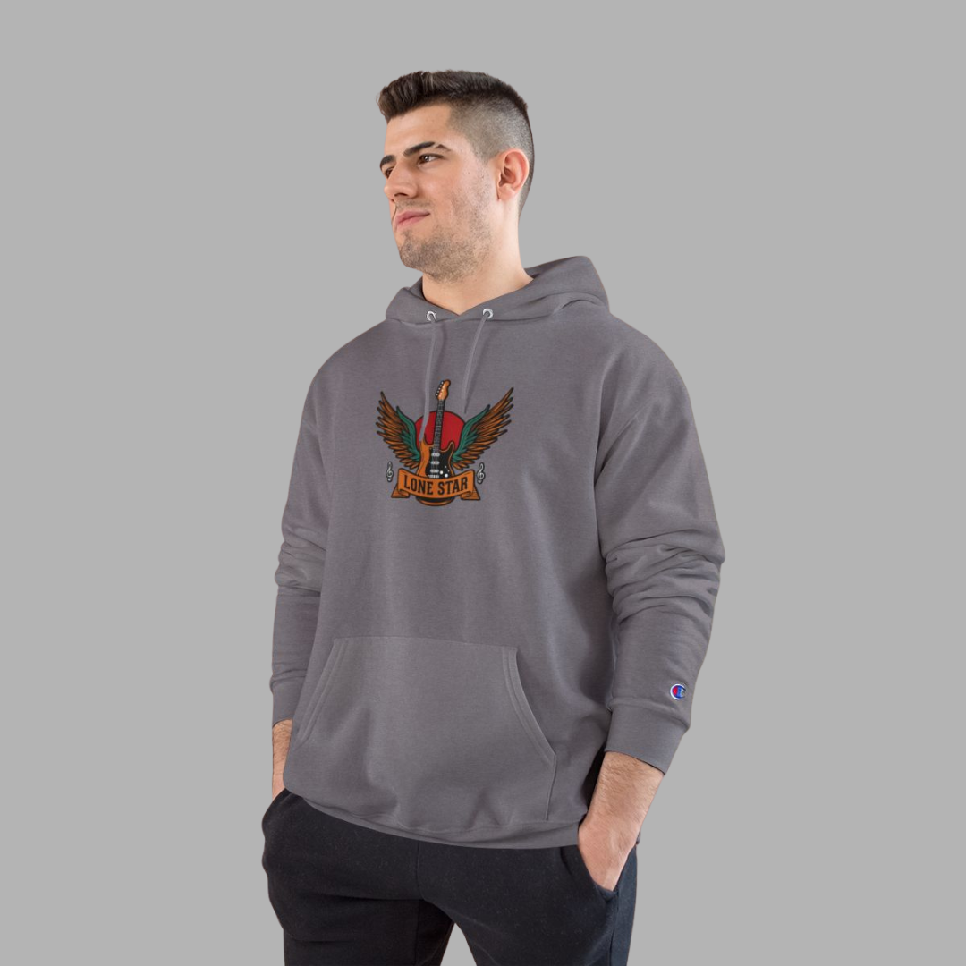 Champion Eagle Graphic Hoodie, Cozy Streetwear, Gift for Him, Casual Wear, Perfect for Fall/Winter, Stylish Comfort