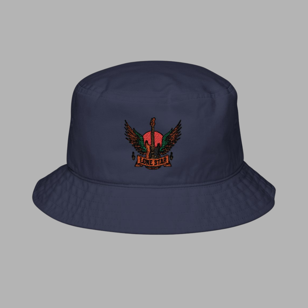 Embroidered Bucket Hat with Floral Design, Casual Sun Hat, Summer Accessory, Beachwear, Fashionable Headwear