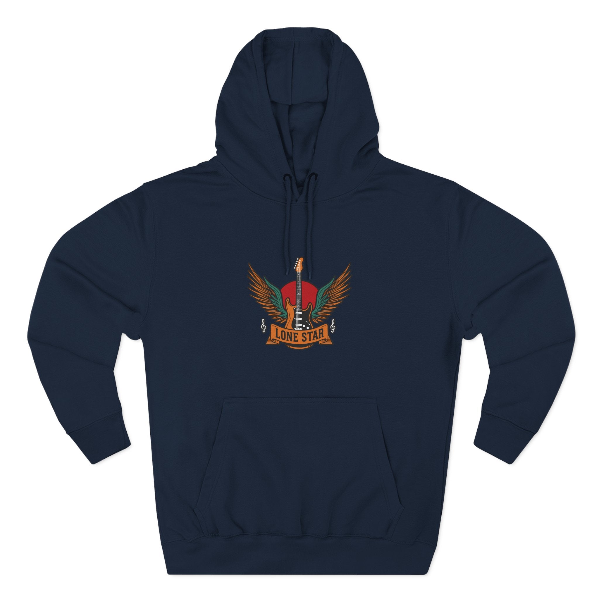 Lone Eagle Fleece Hoodie, Casual Comfort Wear, Unisex Gift, Cozy Layer, Perfect for Autumn, Everyday Style
