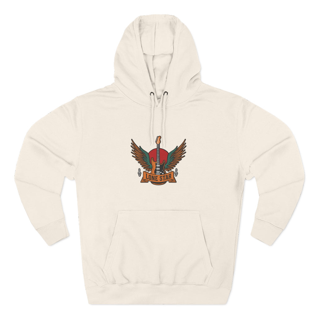 Lone Eagle Fleece Hoodie, Casual Comfort Wear, Unisex Gift, Cozy Layer, Perfect for Autumn, Everyday Style