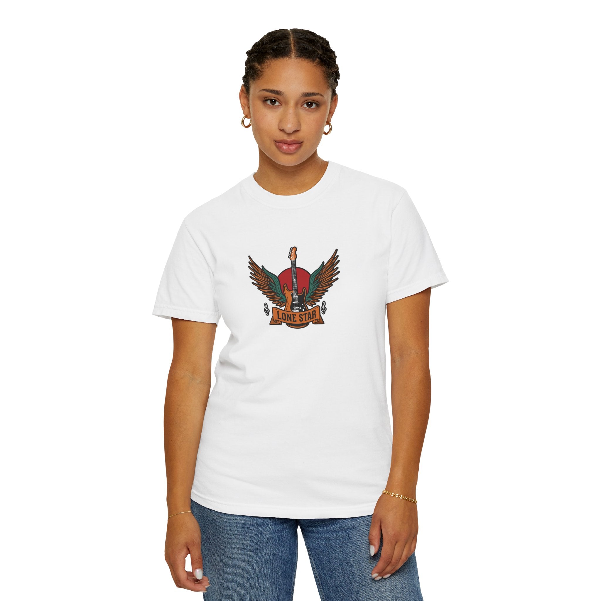 Lone Star Unisex Garment-Dyed T-Shirt, Casual Tee, Gift for Texas Lovers, Vintage Style, Comfortable Everyday Shirt, Great for Festivals