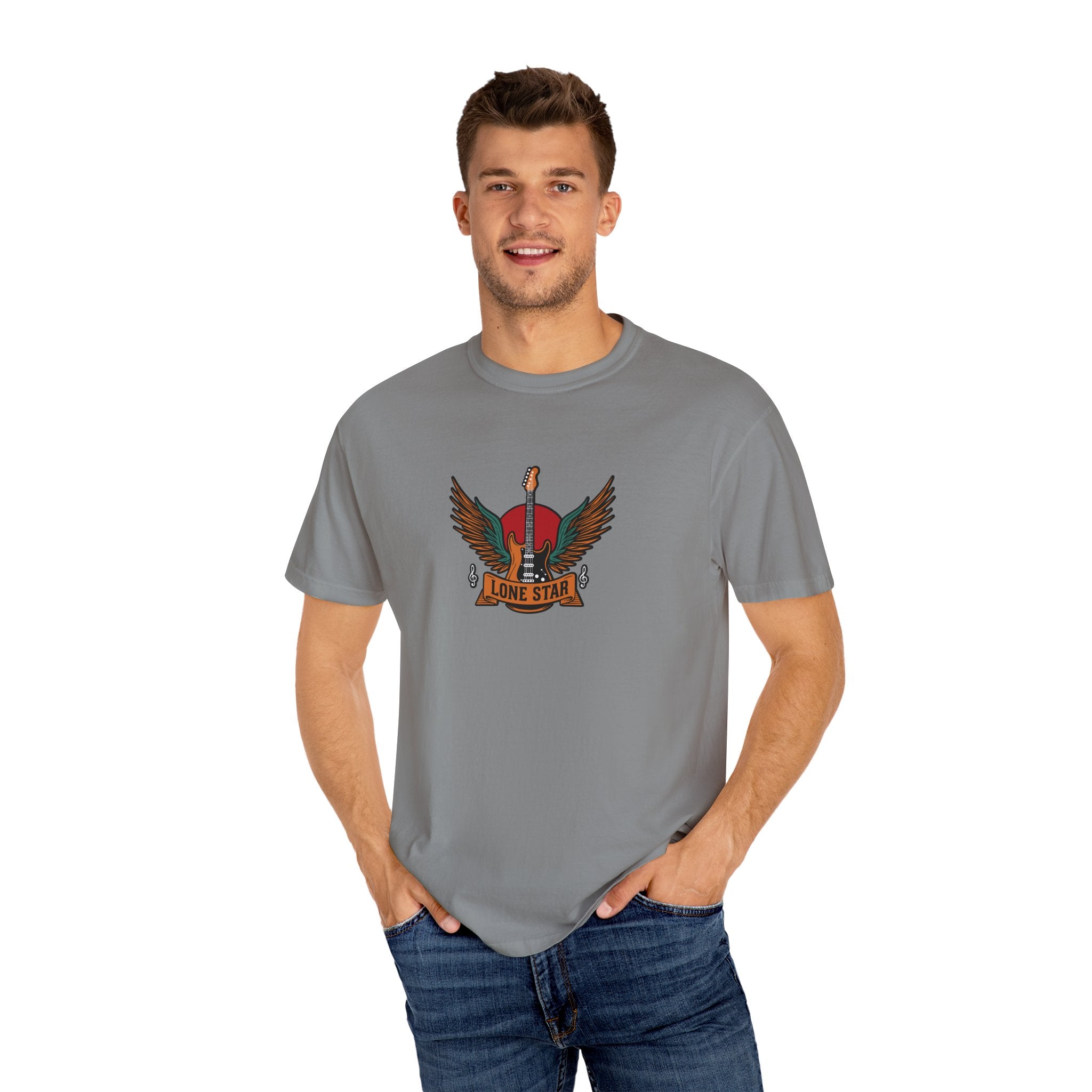 Lone Star Unisex Garment-Dyed T-Shirt, Casual Tee, Gift for Texas Lovers, Vintage Style, Comfortable Everyday Shirt, Great for Festivals