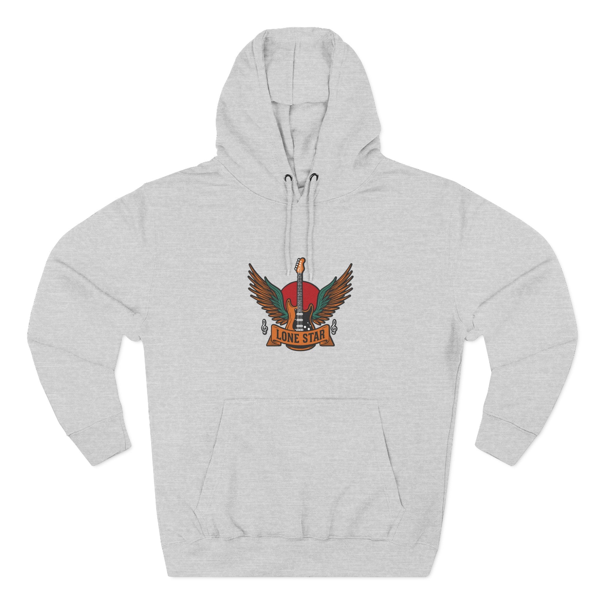 Lone Eagle Fleece Hoodie, Casual Comfort Wear, Unisex Gift, Cozy Layer, Perfect for Autumn, Everyday Style