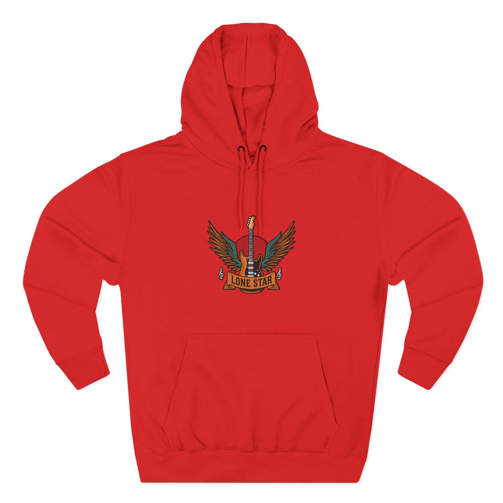 Lone Eagle Fleece Hoodie, Casual Comfort Wear, Unisex Gift, Cozy Layer, Perfect for Autumn, Everyday Style