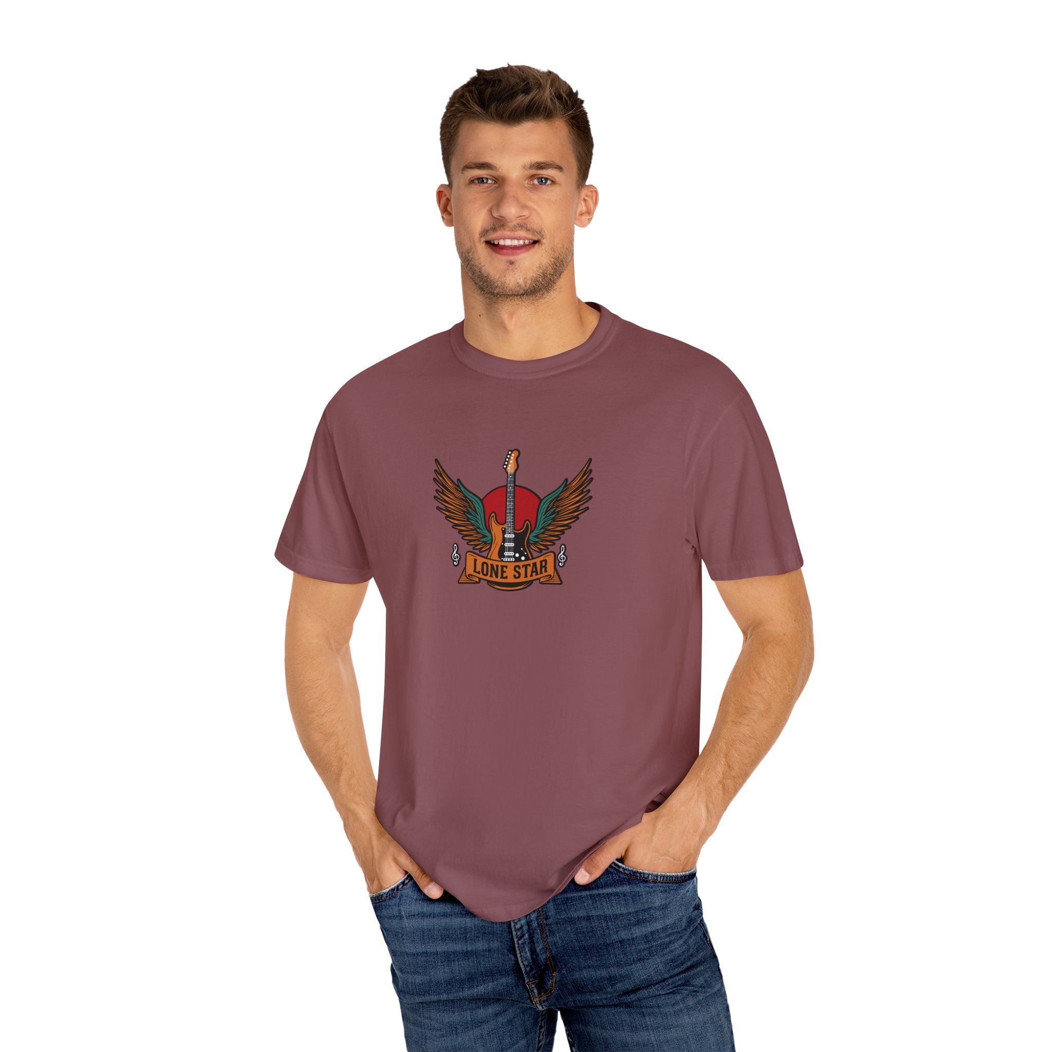 Lone Star Unisex Garment-Dyed T-Shirt, Casual Tee, Gift for Texas Lovers, Vintage Style, Comfortable Everyday Shirt, Great for Festivals