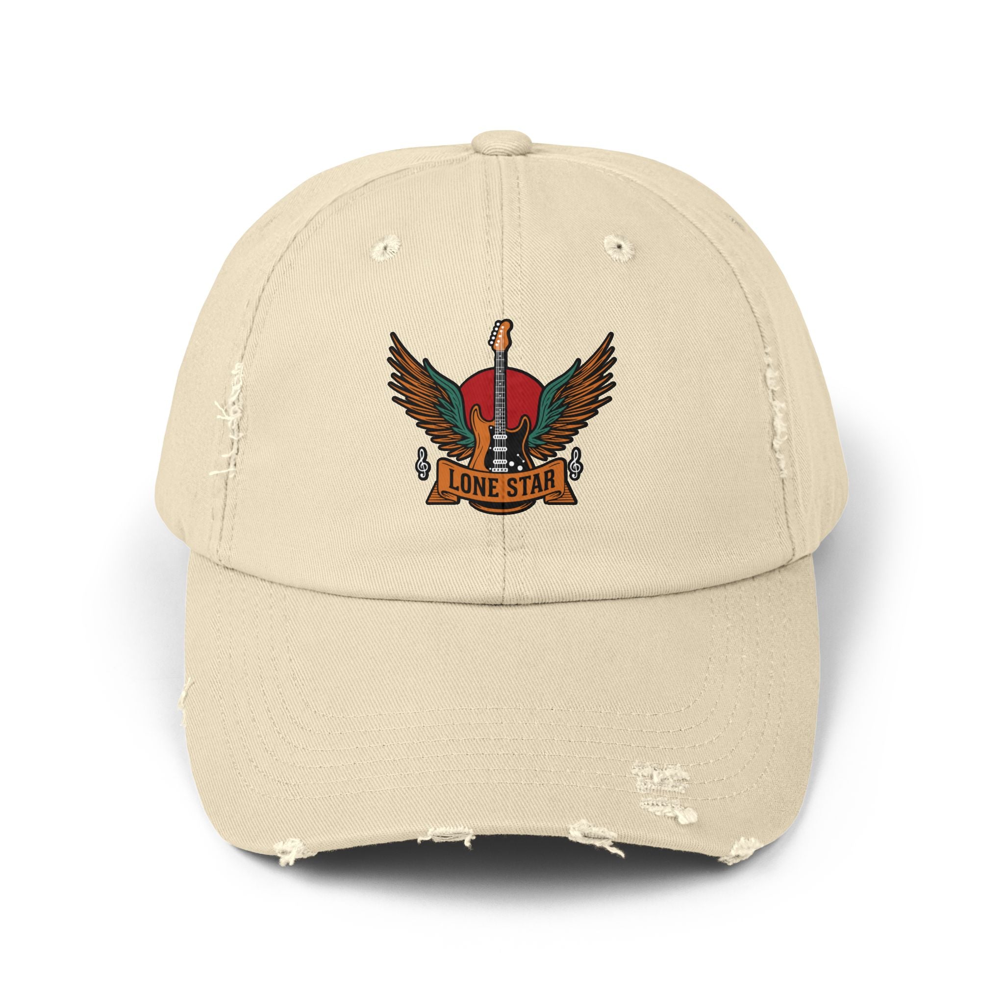 Lone Star Distressed Cap, Unisex Distressed Hat, Vintage Cap, Music Lover Gift, Casual Style, Festival Accessory