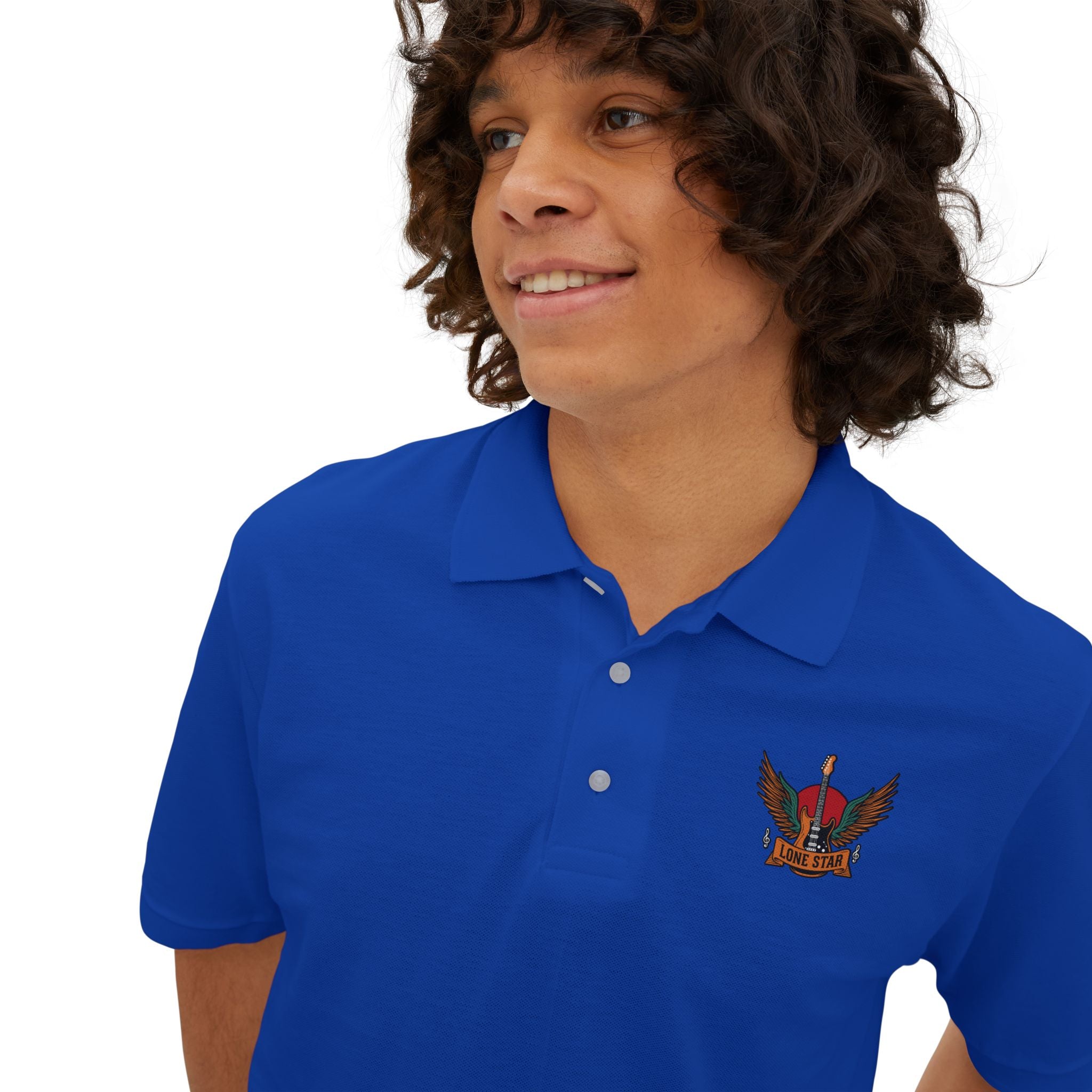 Men's Piqué Polo Shirt - Eagle Design, Casual or Golf Wear, Great Gift for Men, Birthday, Father's Day, Team Events