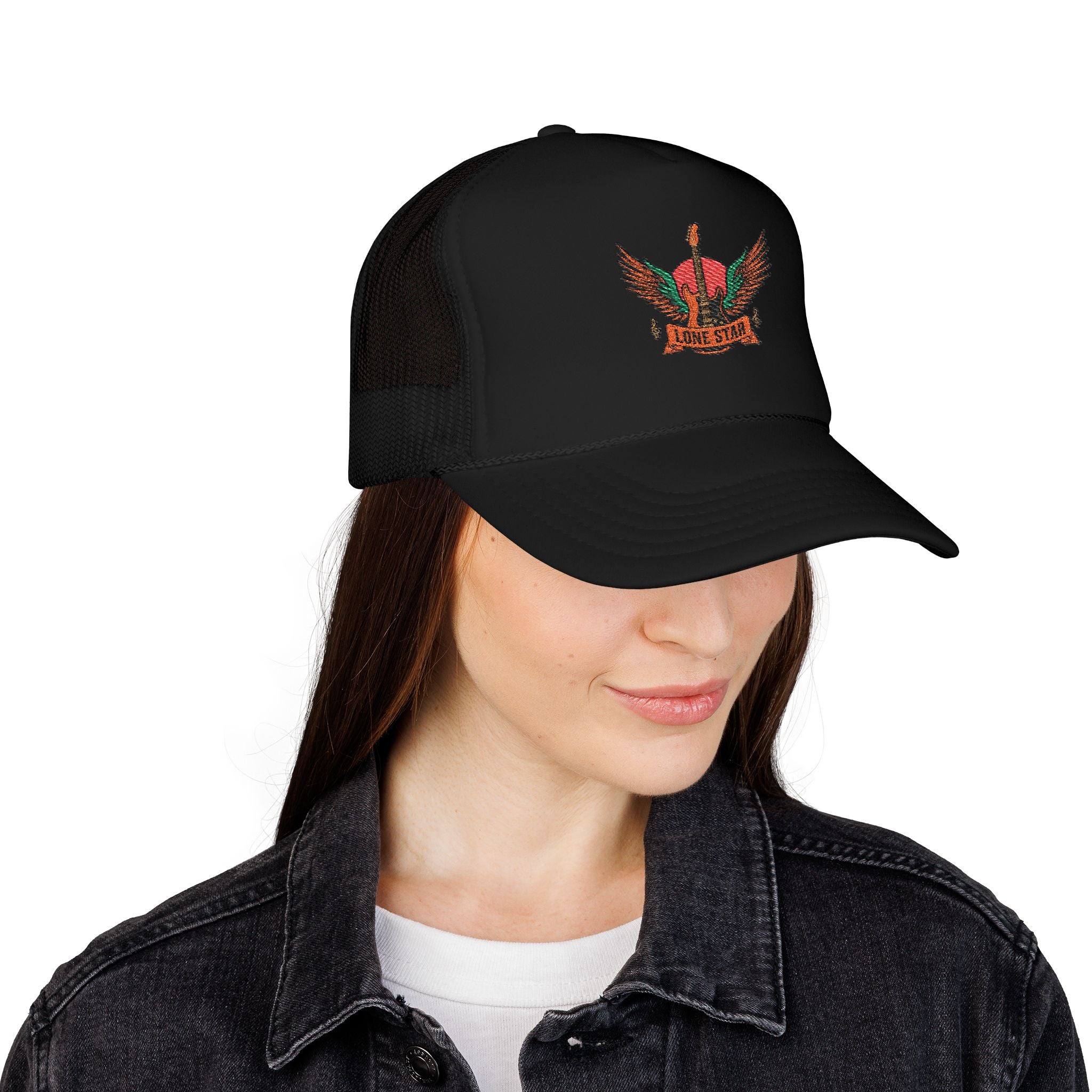 Vibrant Embroidered Foam Trucker Hat | Perfect for Festivals, Outdoors, Gifts, Casual Wear, Party Accessory