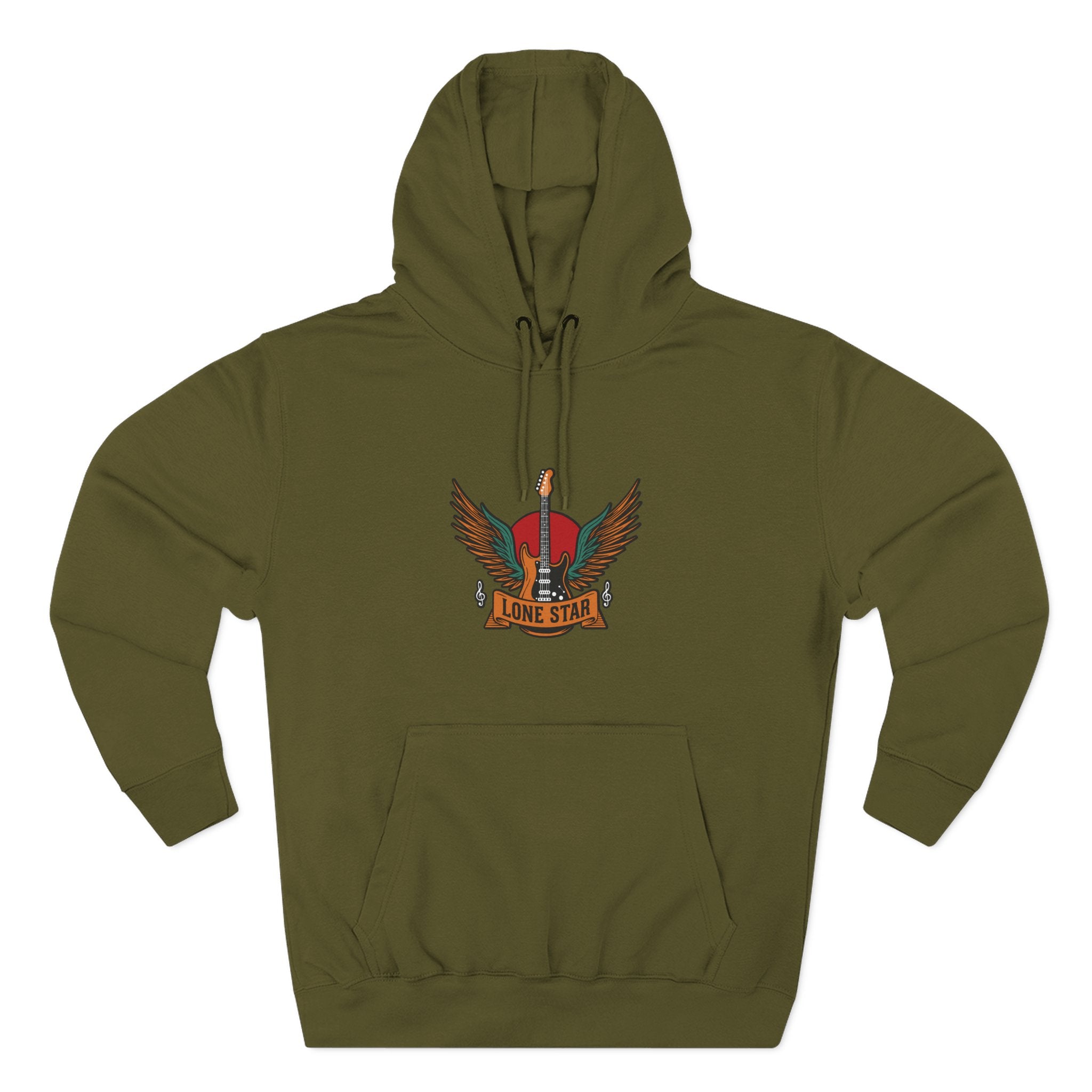 Lone Eagle Fleece Hoodie, Casual Comfort Wear, Unisex Gift, Cozy Layer, Perfect for Autumn, Everyday Style