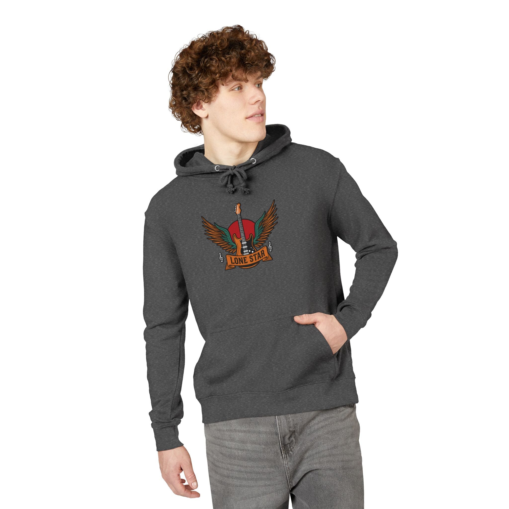 Lone Star Unisex French Terry Hoodie, Cozy Sweatshirt, Texas Pride Apparel, Gift for Him, Casual Wear, Fall Layering