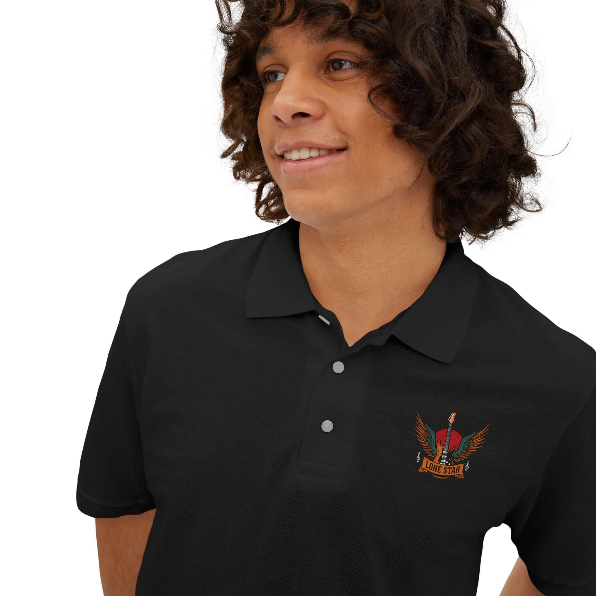 Men's Piqué Polo Shirt - Eagle Design, Casual or Golf Wear, Great Gift for Men, Birthday, Father's Day, Team Events