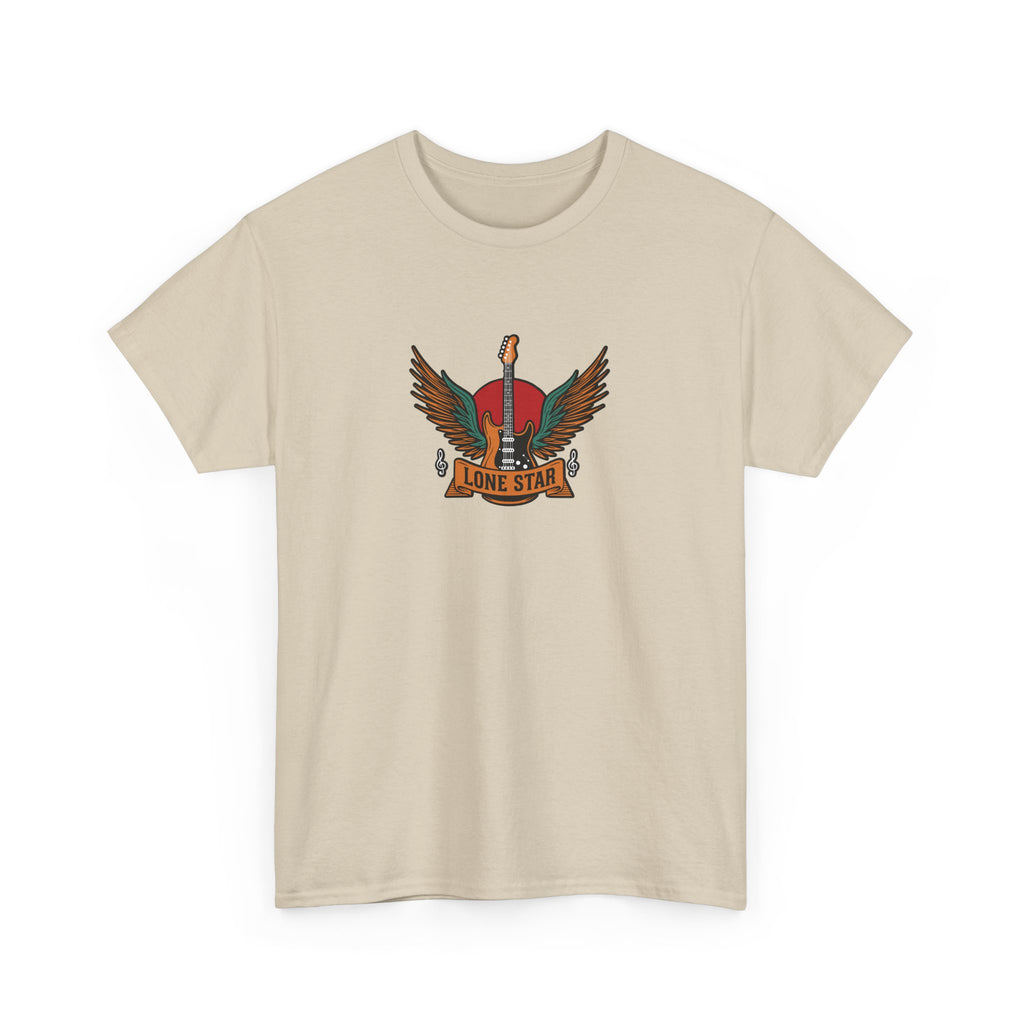 Lone Star Unisex Heavy Cotton Tee, Casual Comfort Shirt, Graphic Tee, Gift for Him/Her, Texas Pride Apparel