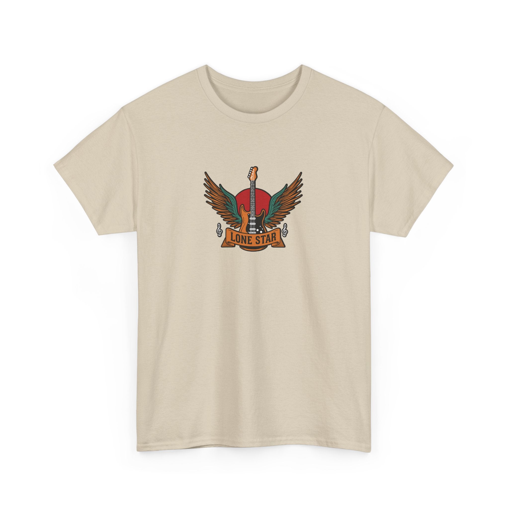 Lone Star Unisex Heavy Cotton Tee, Casual Comfort Shirt, Graphic Tee, Gift for Him/Her, Texas Pride Apparel
